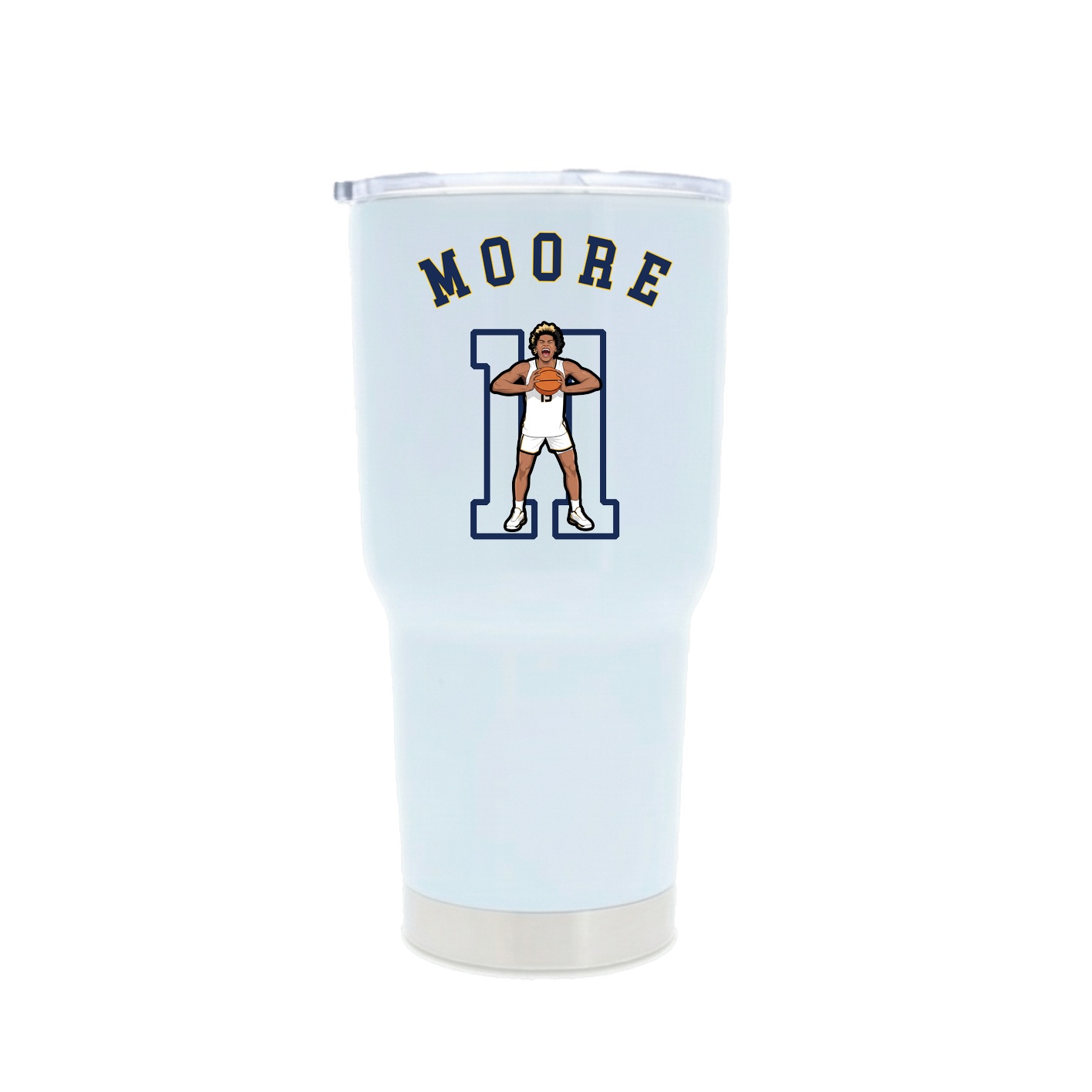 30oz Stainless Steel Tumbler — Shirsey Arch in White