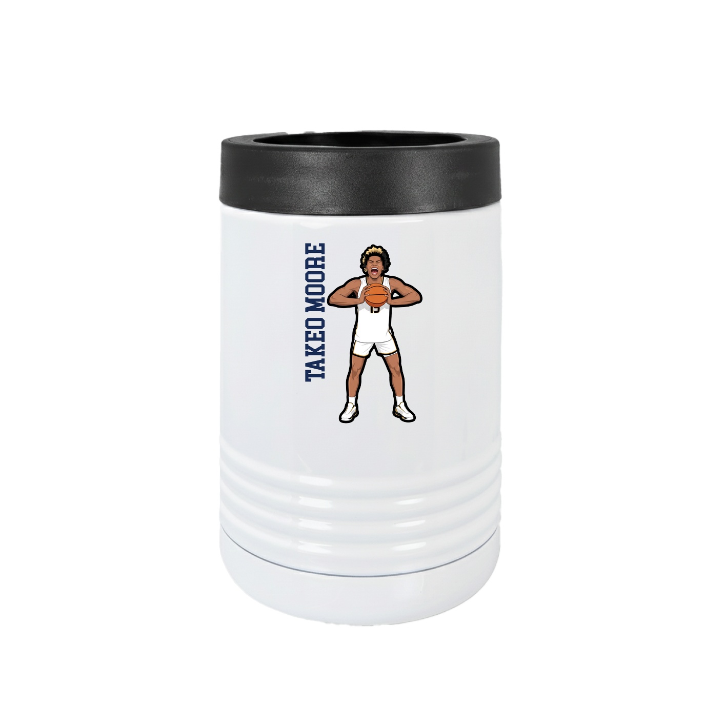 Beverage Holder — Name Vertical in White