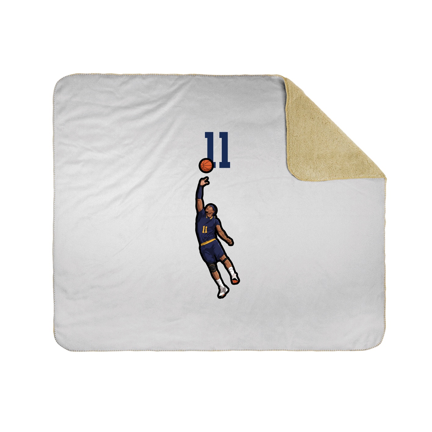 Throw Blanket — Number Top in White