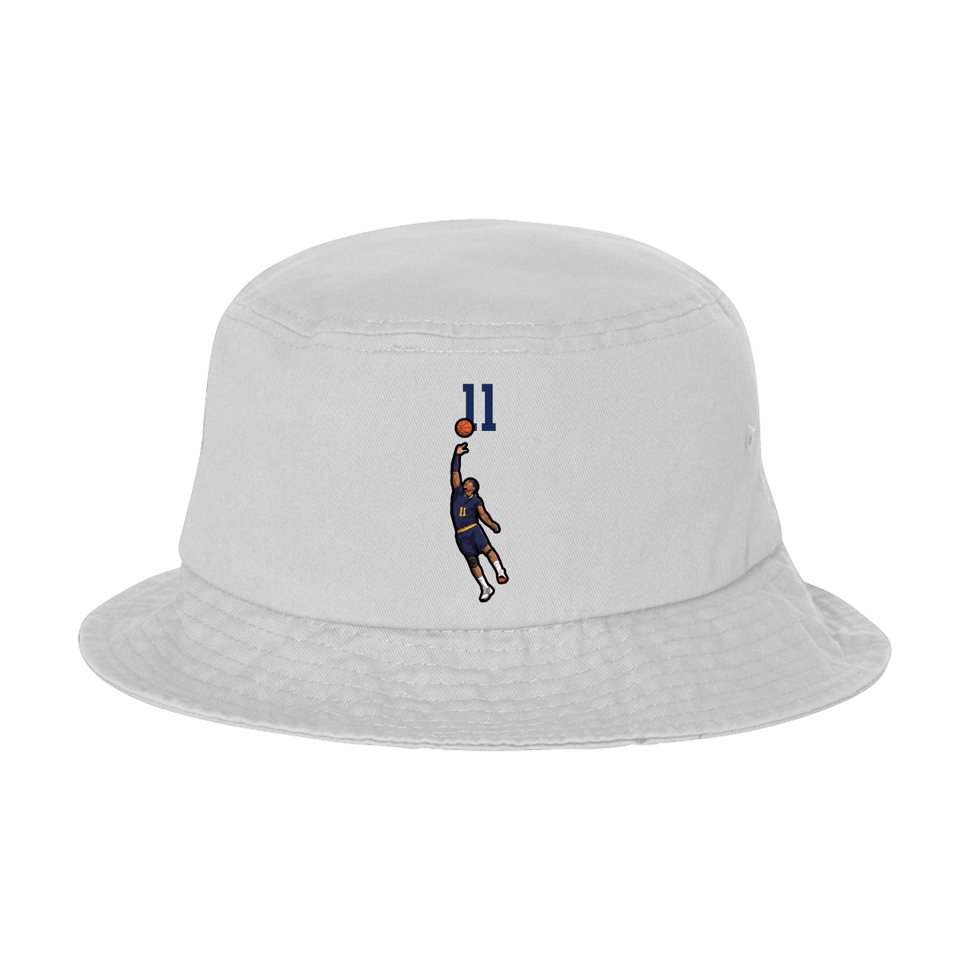 Bucket Cap — Number Top in White