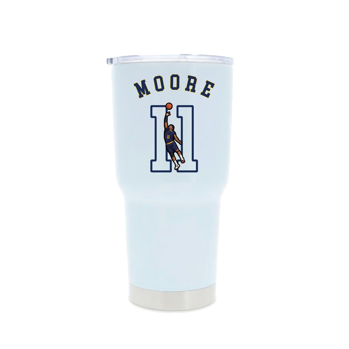 30oz Stainless Steel Tumbler — Shirsey Arch in White