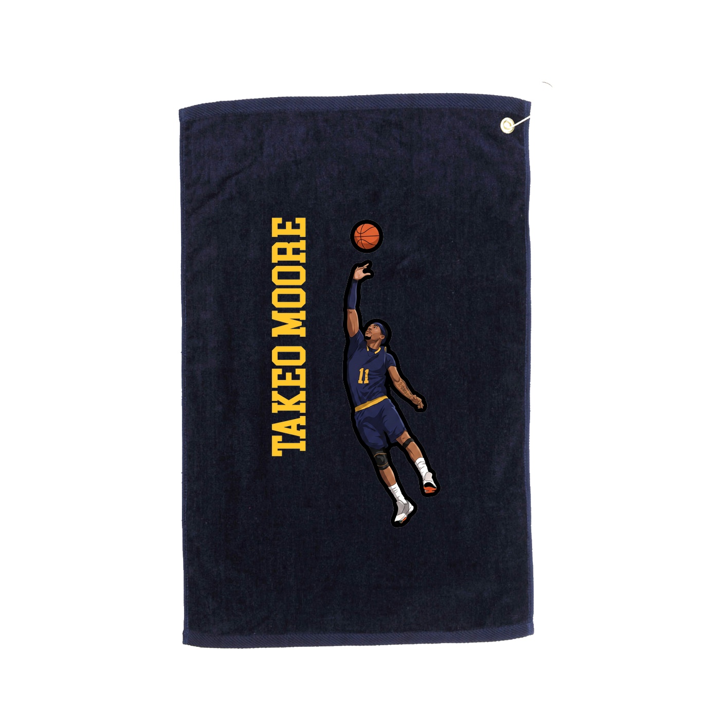 Golf Towel — Name Vertical in Navy