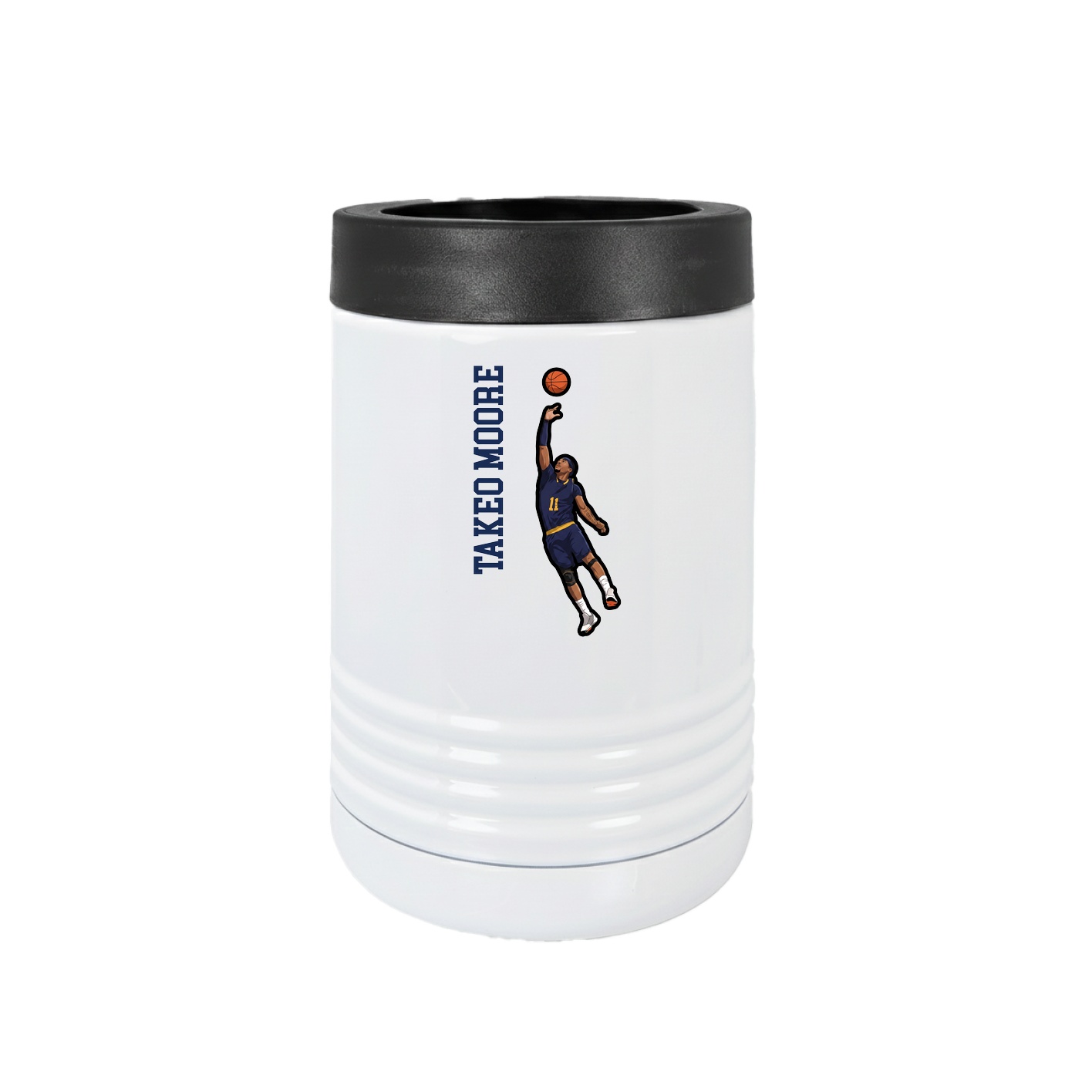 Beverage Holder — Name Vertical in White