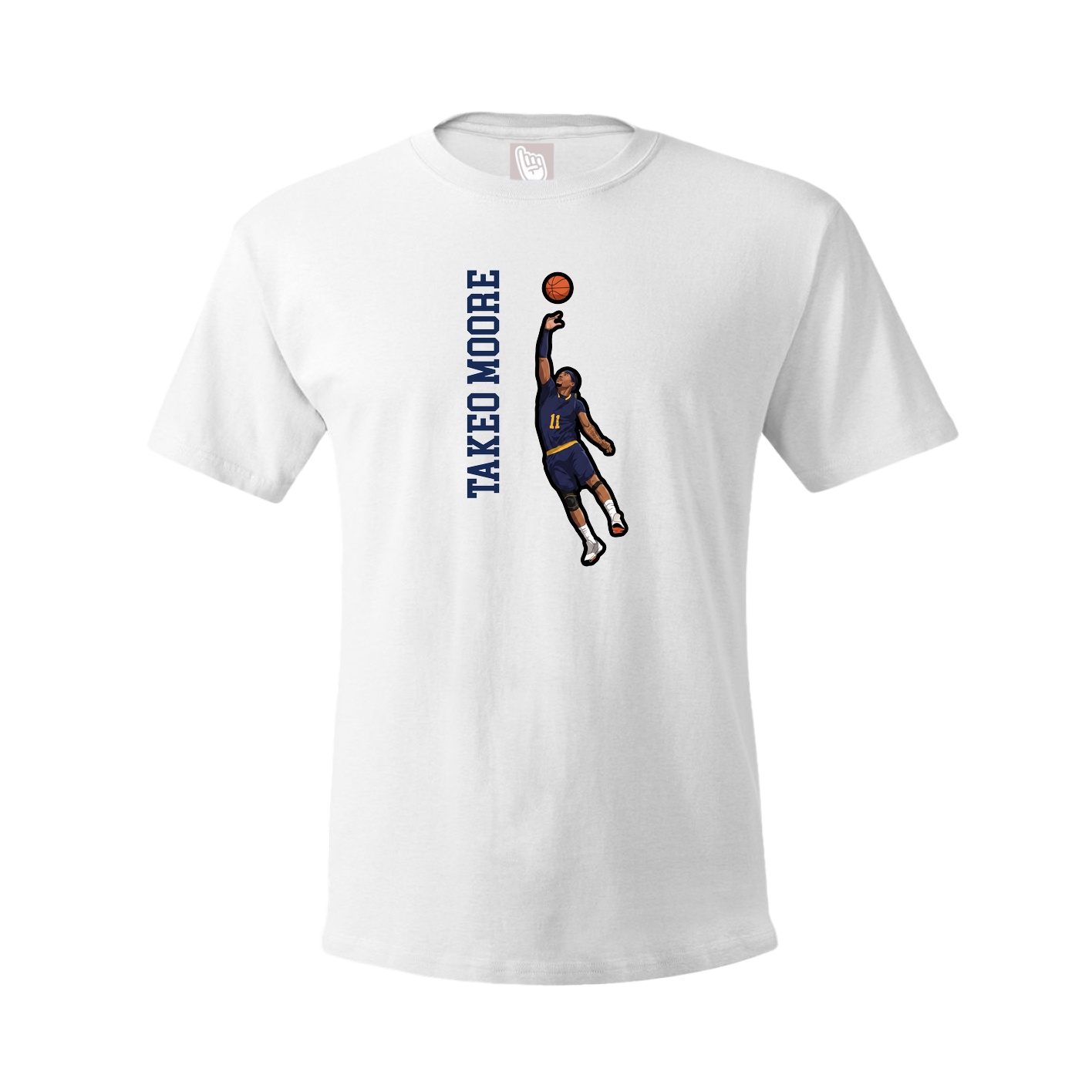 Youth Tee — Name Vertical in White
