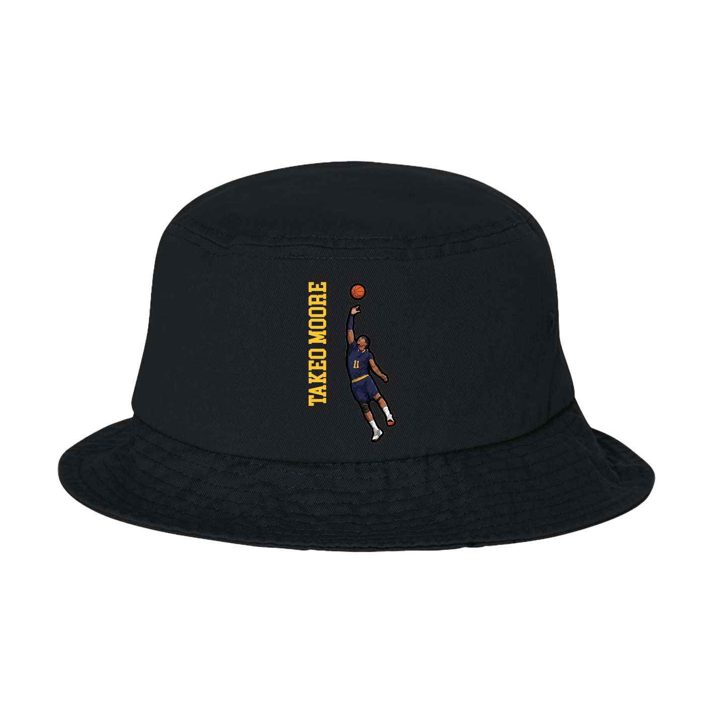Bucket Cap — Name Vertical in Black