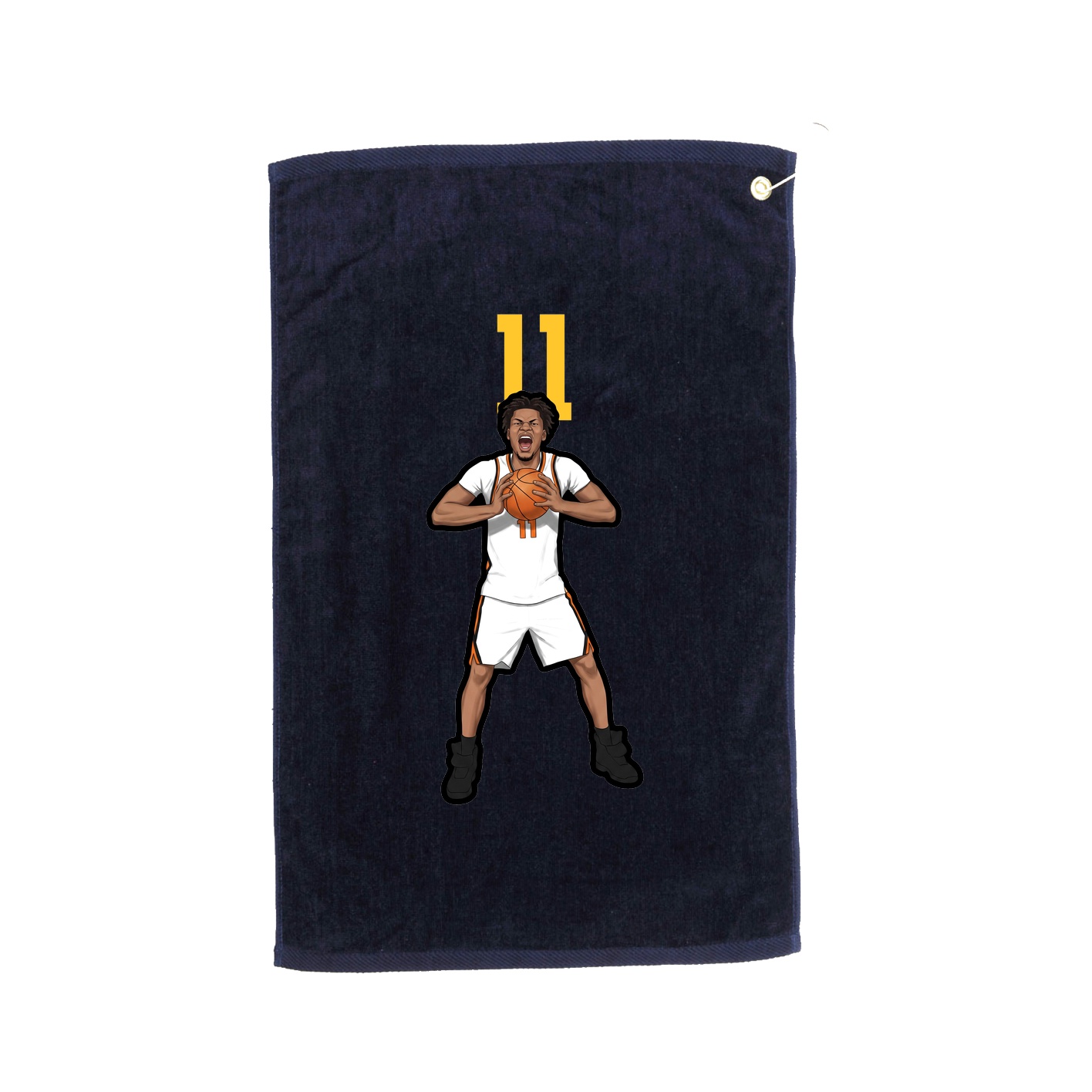 Golf Towel — Number Top in Navy