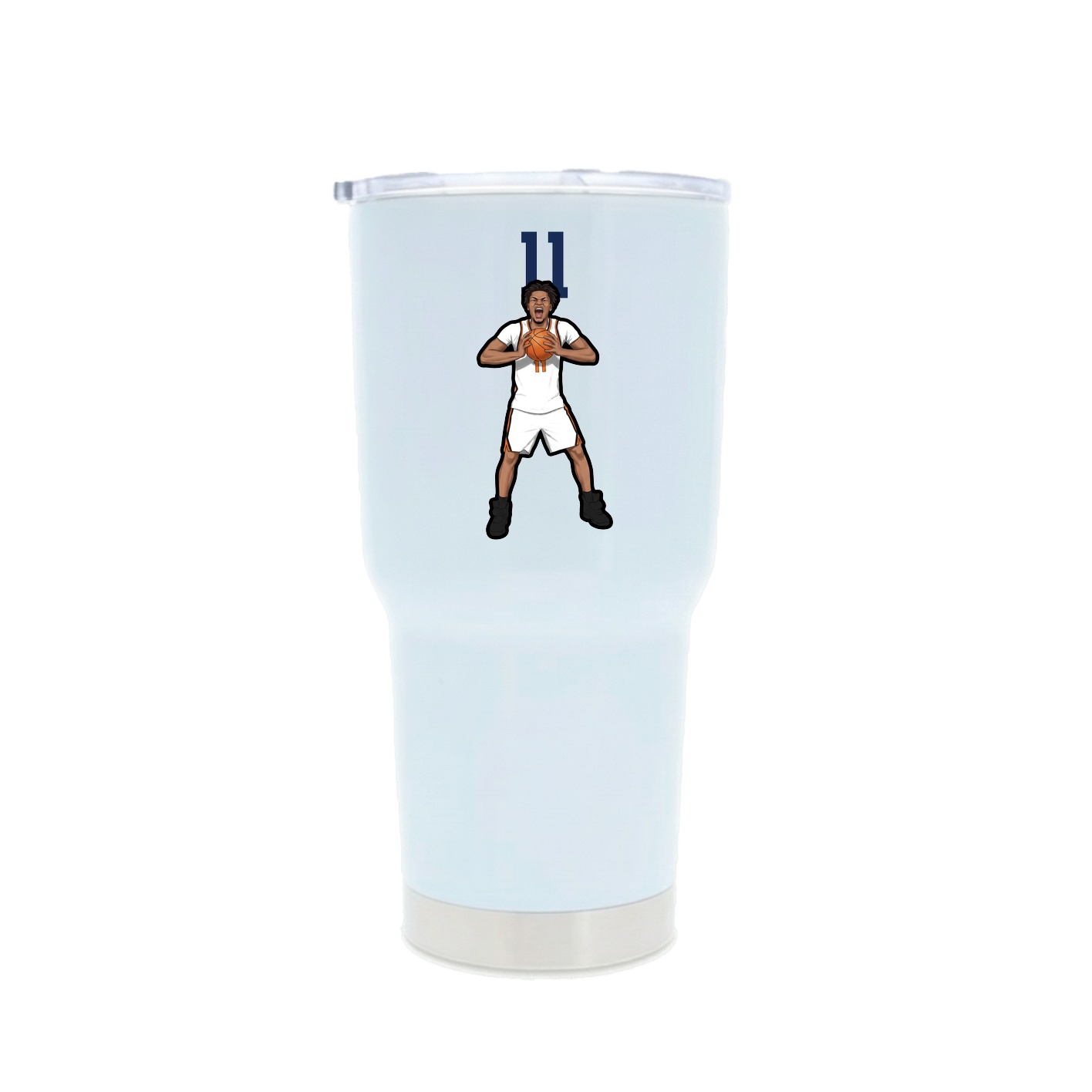30oz Stainless Steel Tumbler — Number Top in White