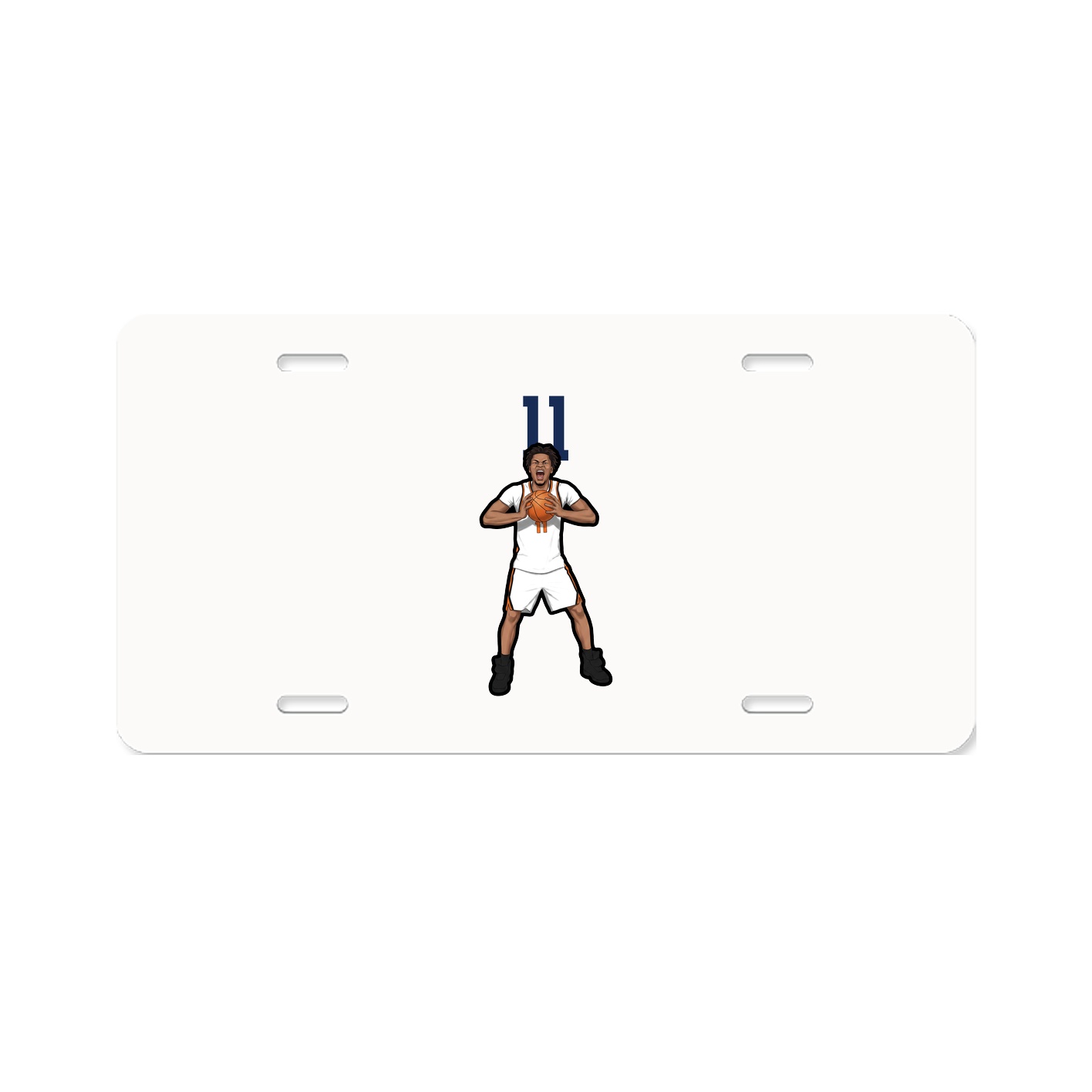 License Plate — Number Top in Classic