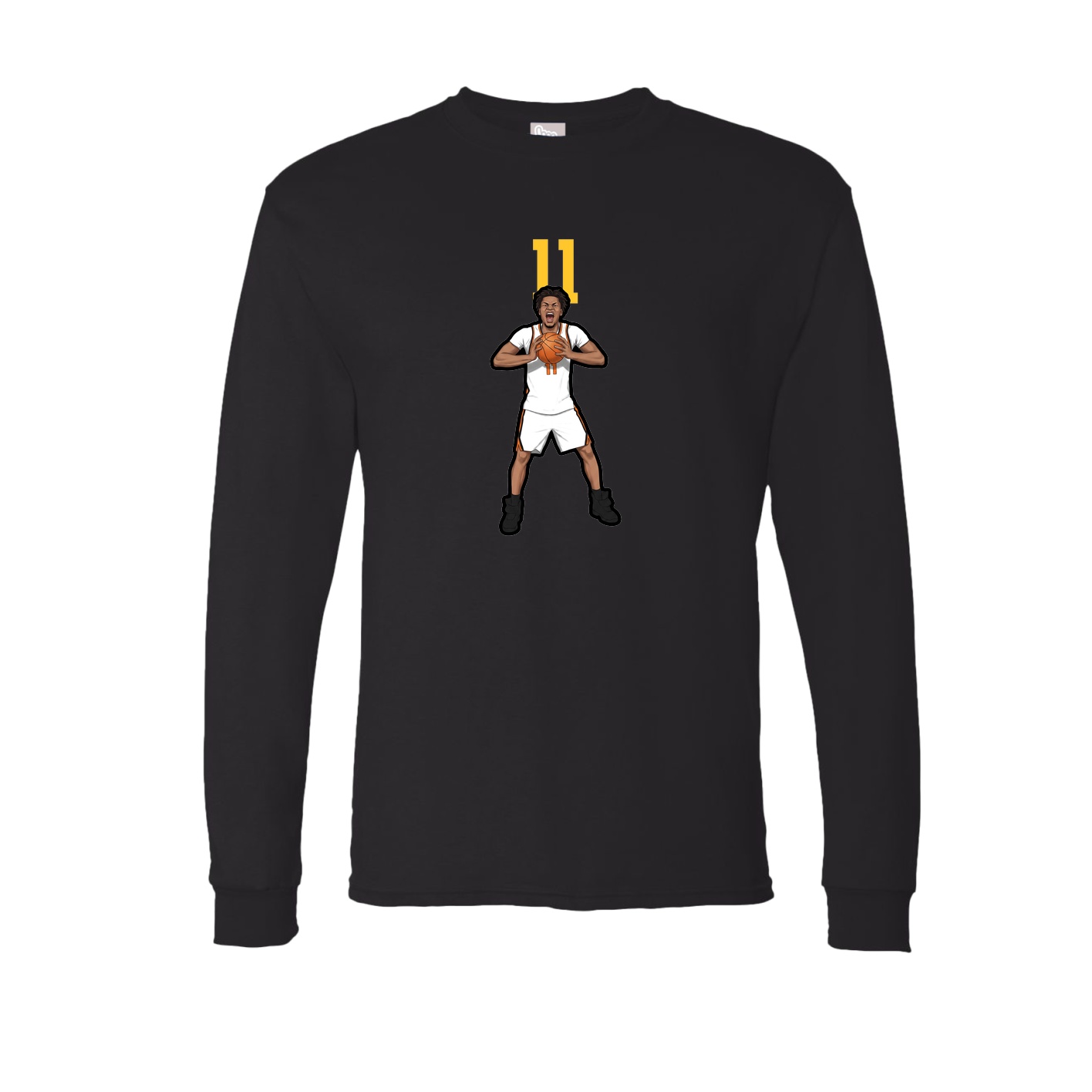 Long Sleeve Tee — Number Top in Black