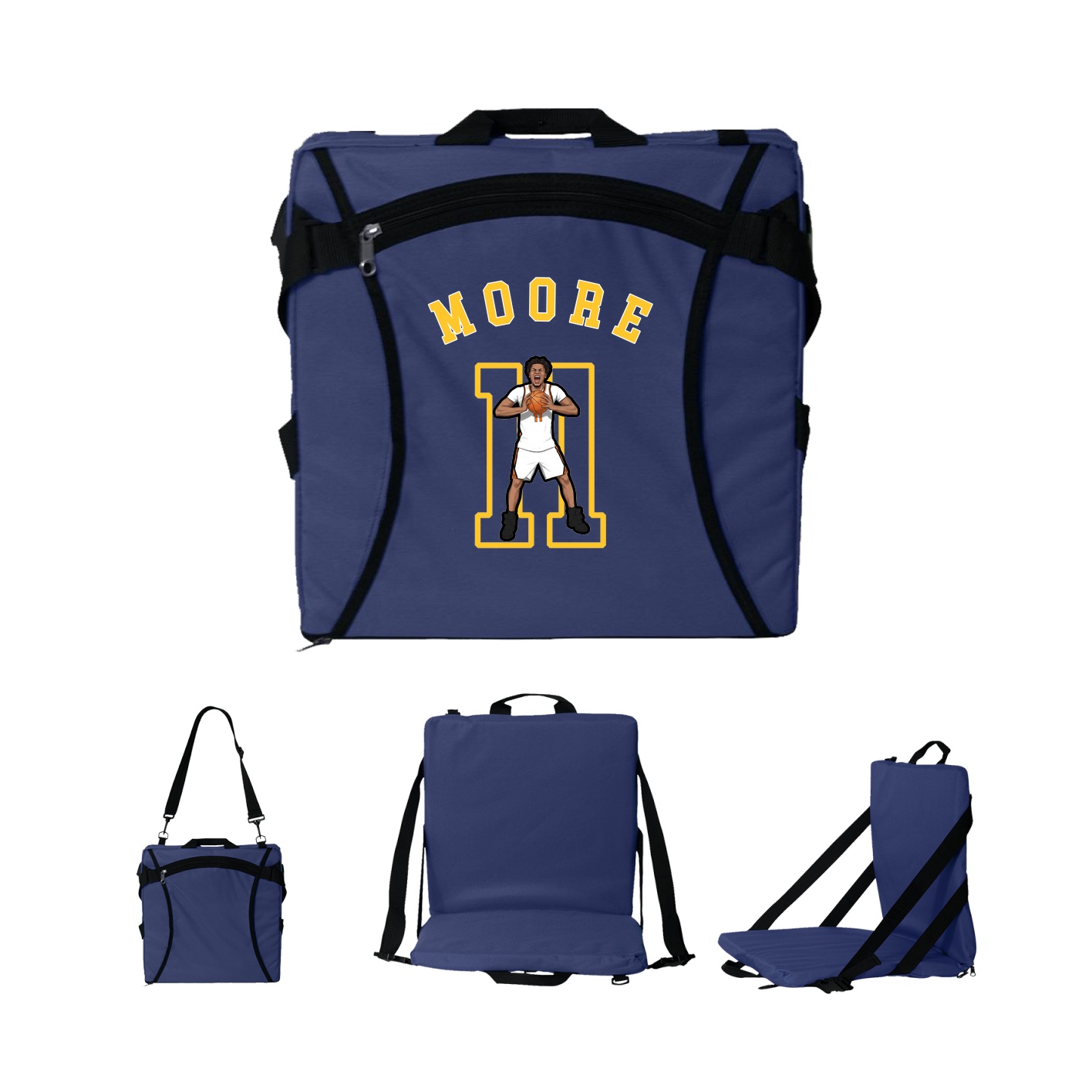 Folding Stadium Seat — Shirsey Arch in Navy