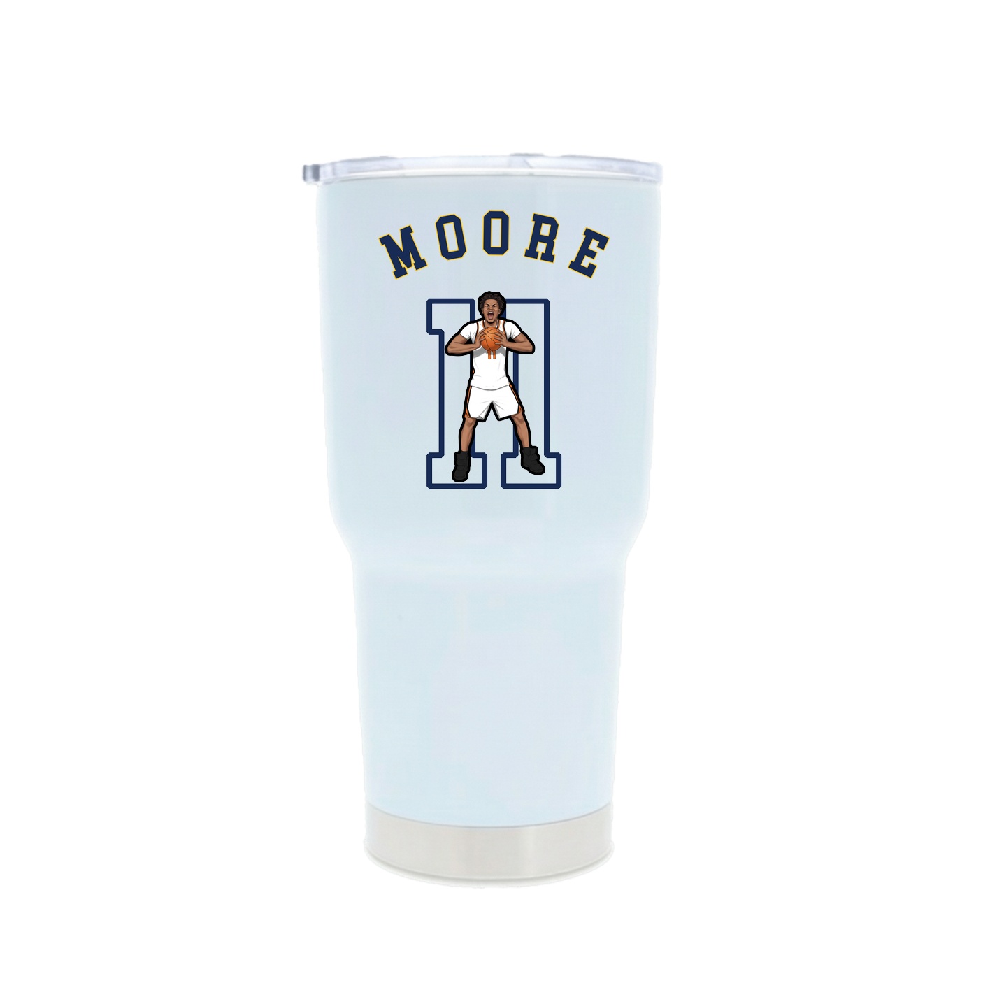 30oz Stainless Steel Tumbler — Shirsey Arch in White