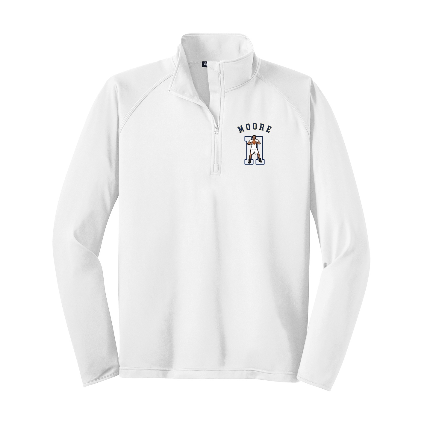 Q-Zip Pullover — Shirsey Arch in White