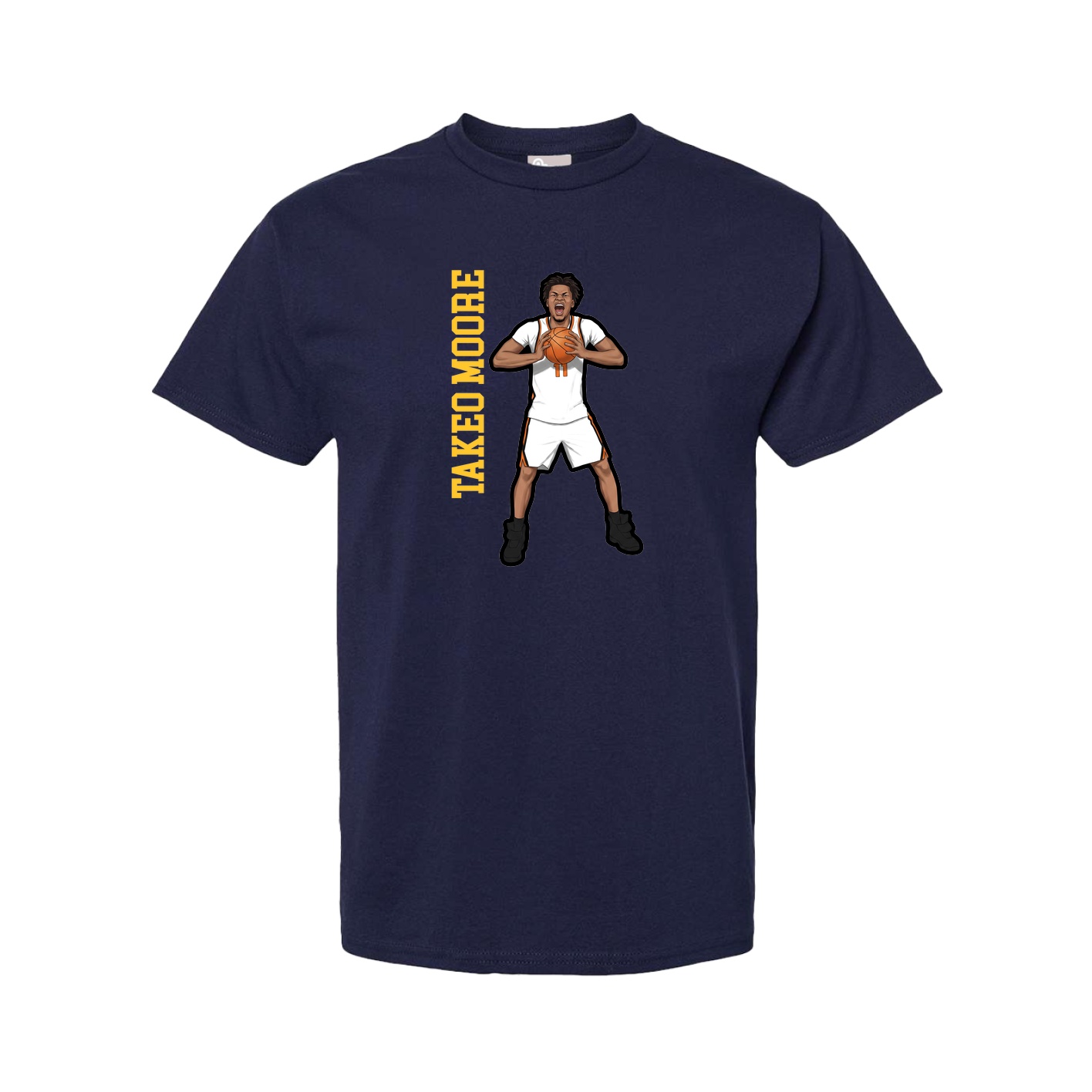 Tee — Name Vertical in Navy