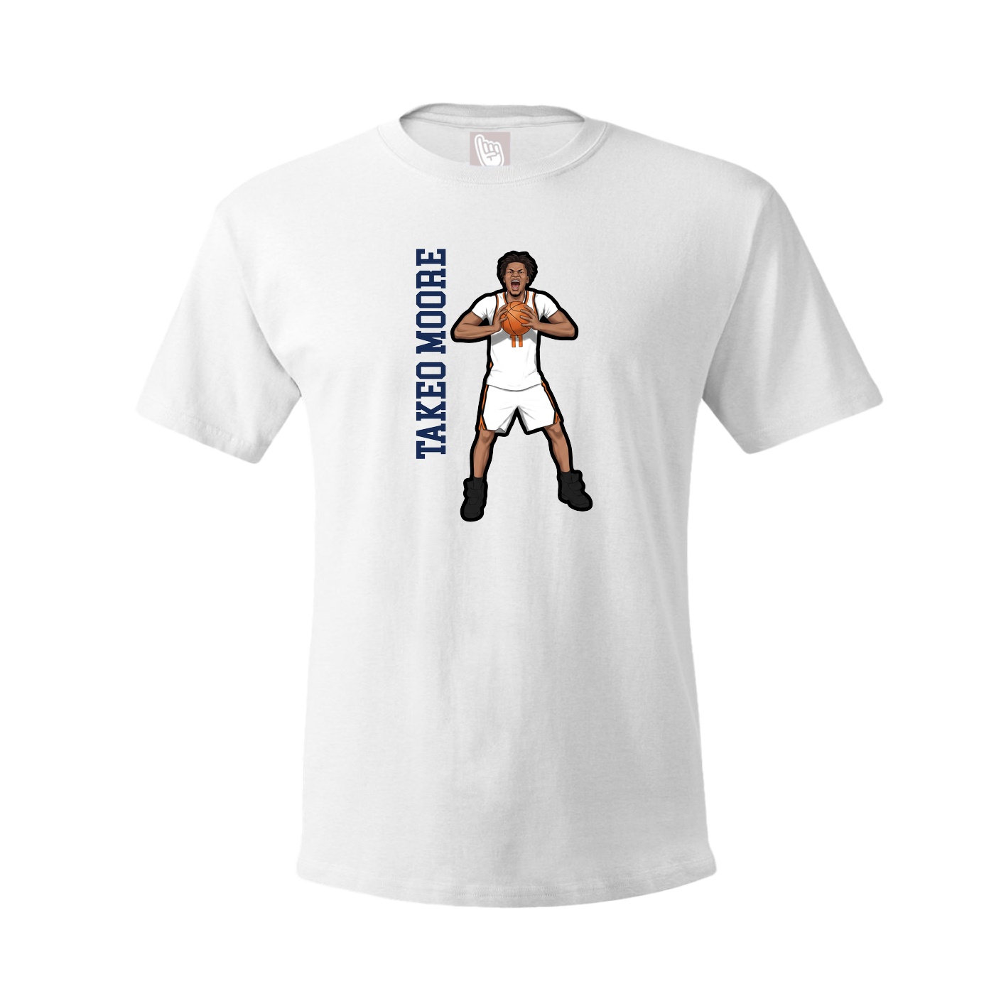Youth Tee — Name Vertical in White