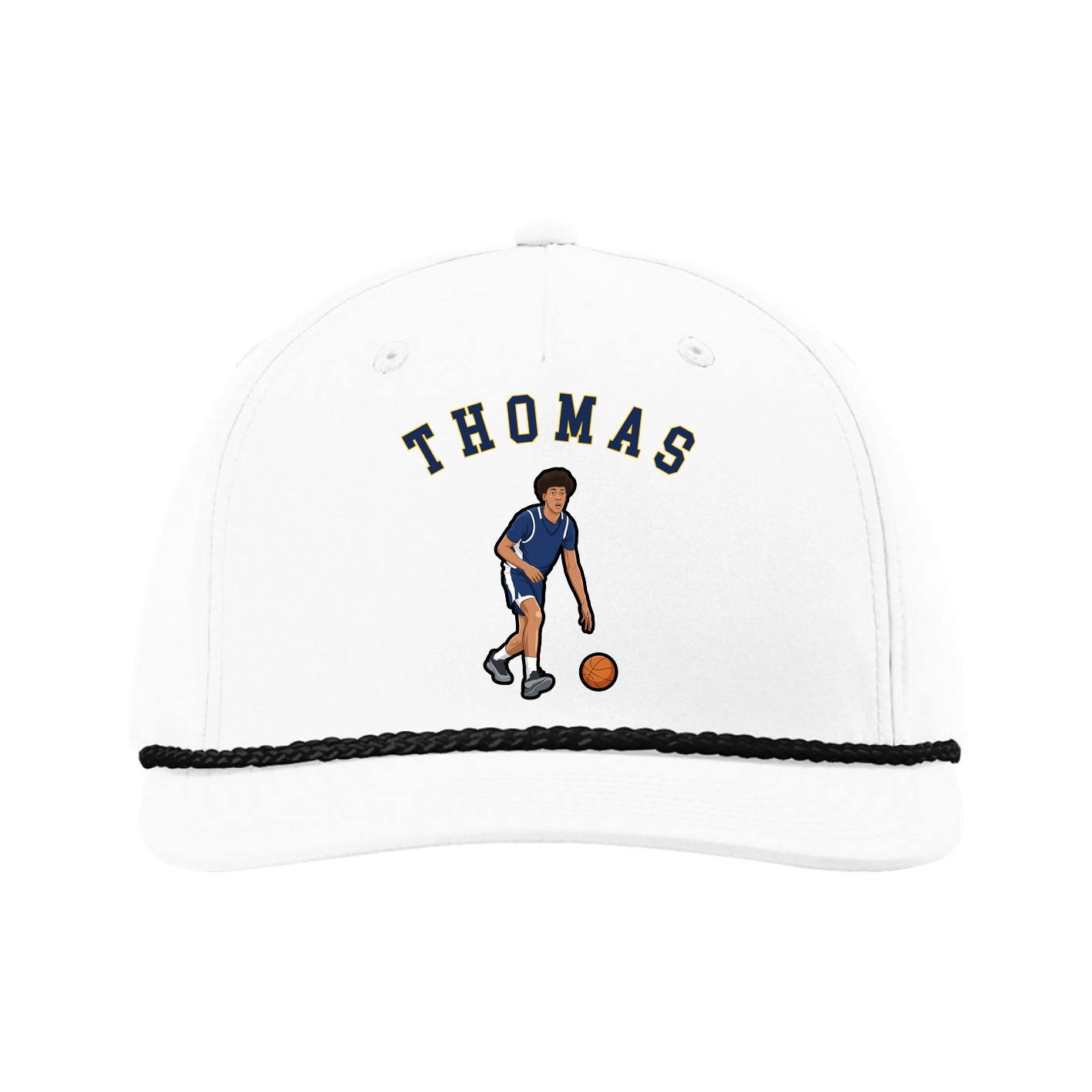 Five-Panel Classic Rope Cap — Shirsey Arch in White