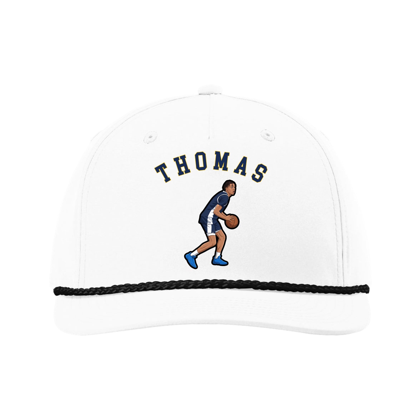 Five-Panel Classic Rope Cap — Shirsey Arch in White