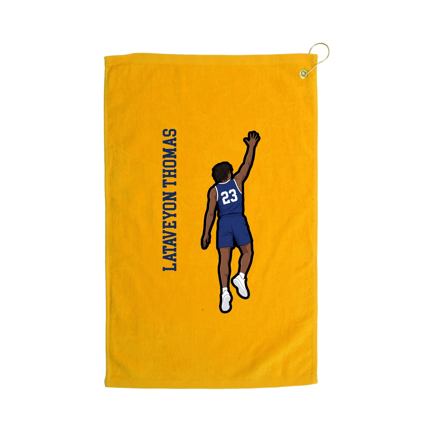 Golf Towel — Name Vertical in Gold