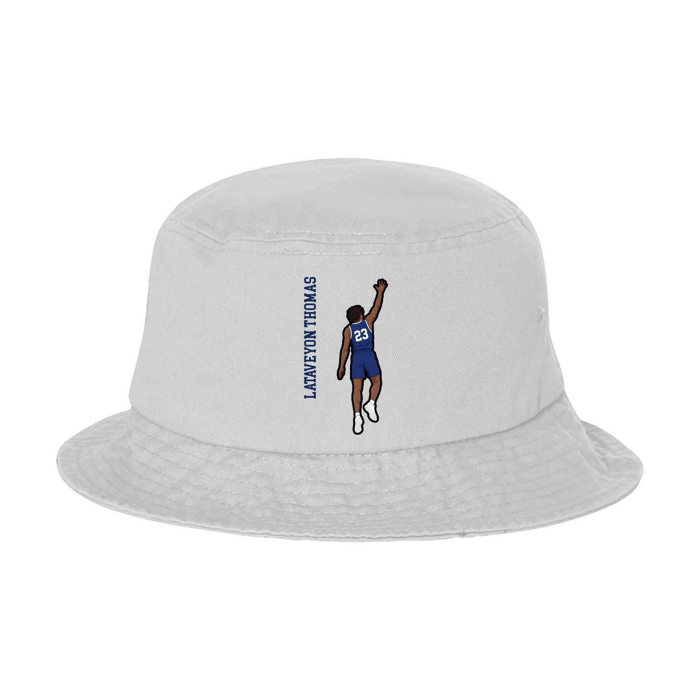 Bucket Cap — Name Vertical in White