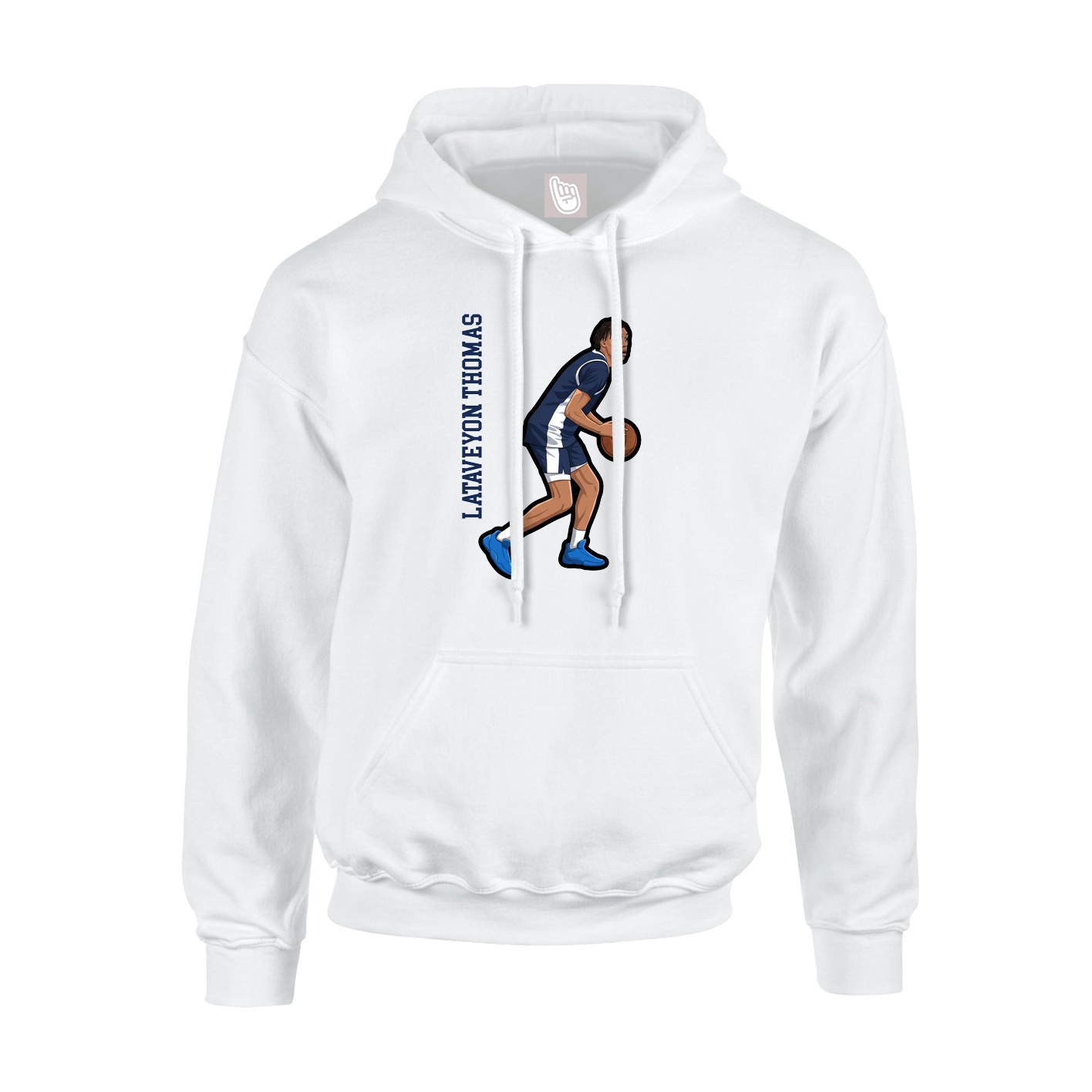 Hoodie — Name Vertical in White