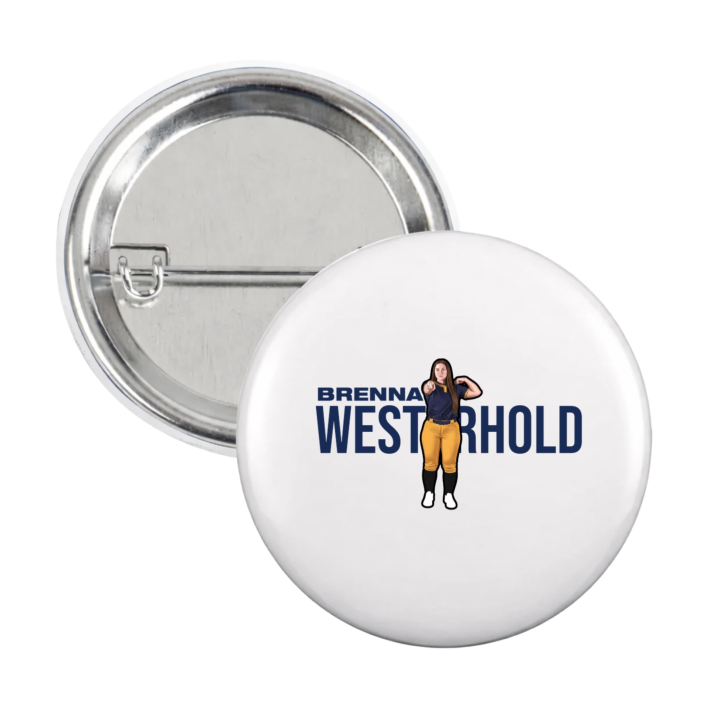 Game Day Button — Player Name in White