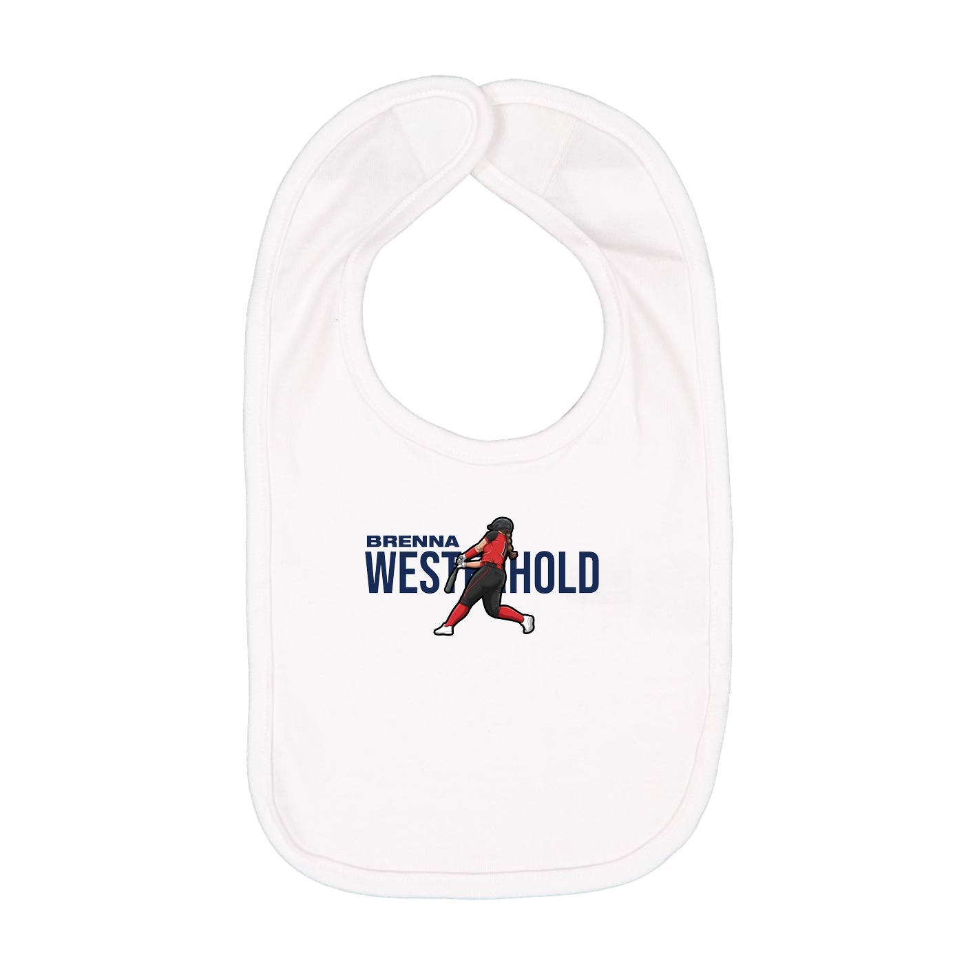 Infant Bib — Player Name in White