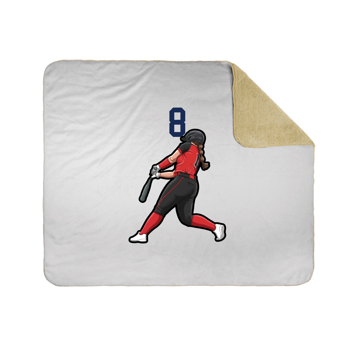 Throw Blanket — Number Top in White