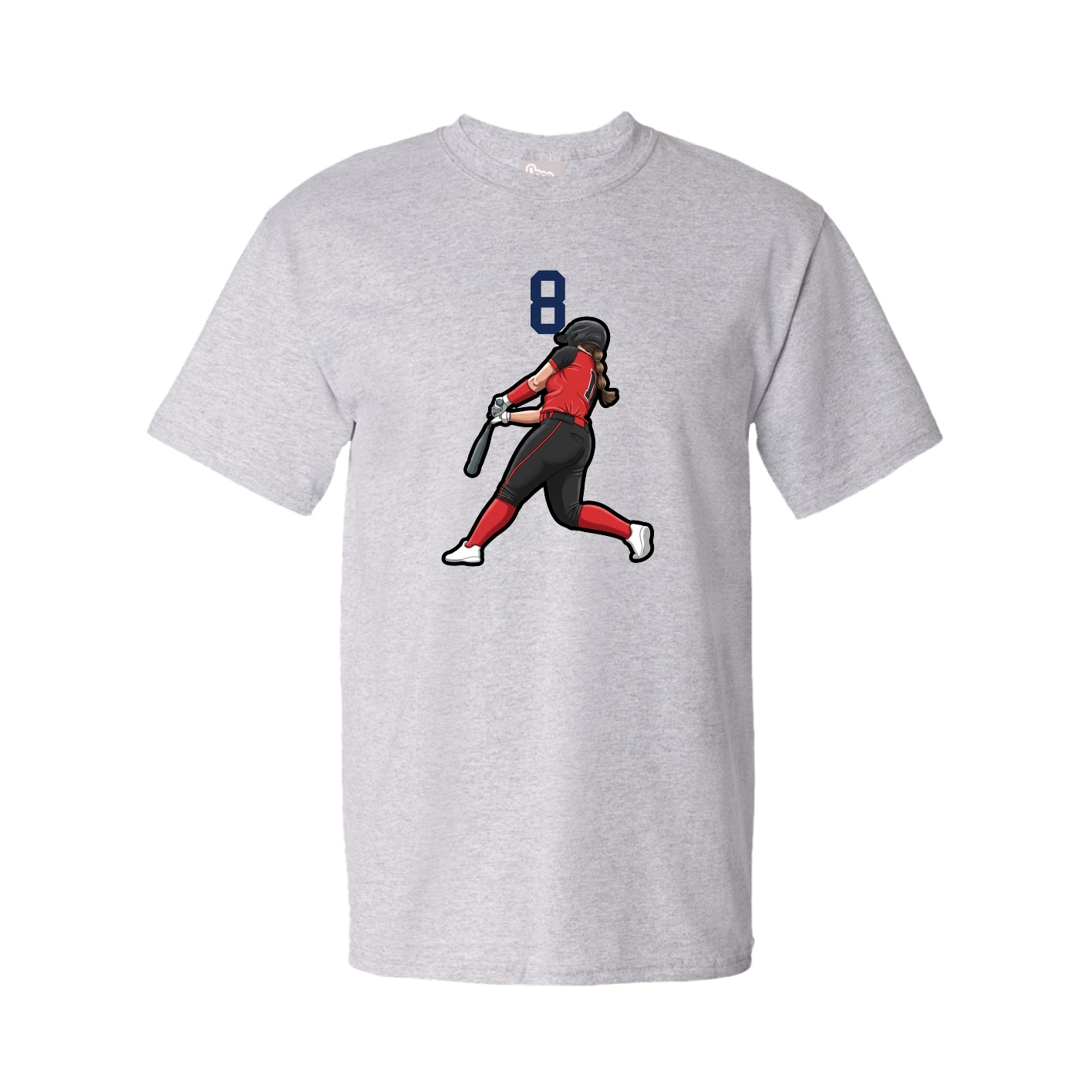Youth Tee — Number Top in Grey
