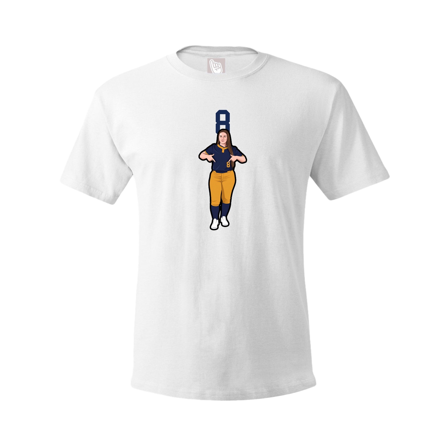 Tee — Number Top in White