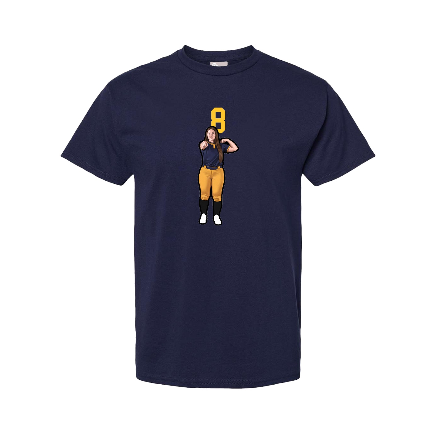 Youth Tee — Number Top in Navy