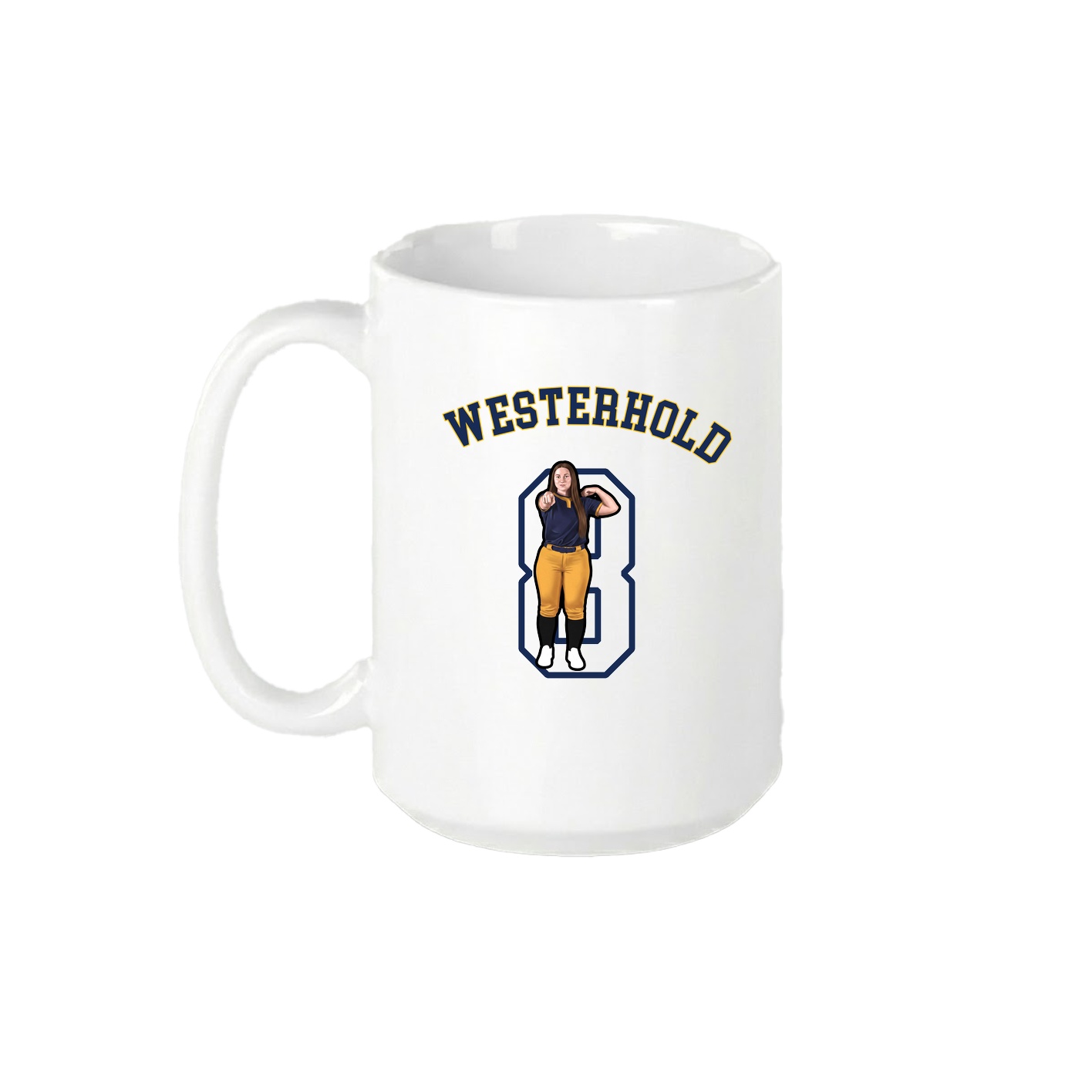 15oz Coffee Mug — Shirsey Arch in White