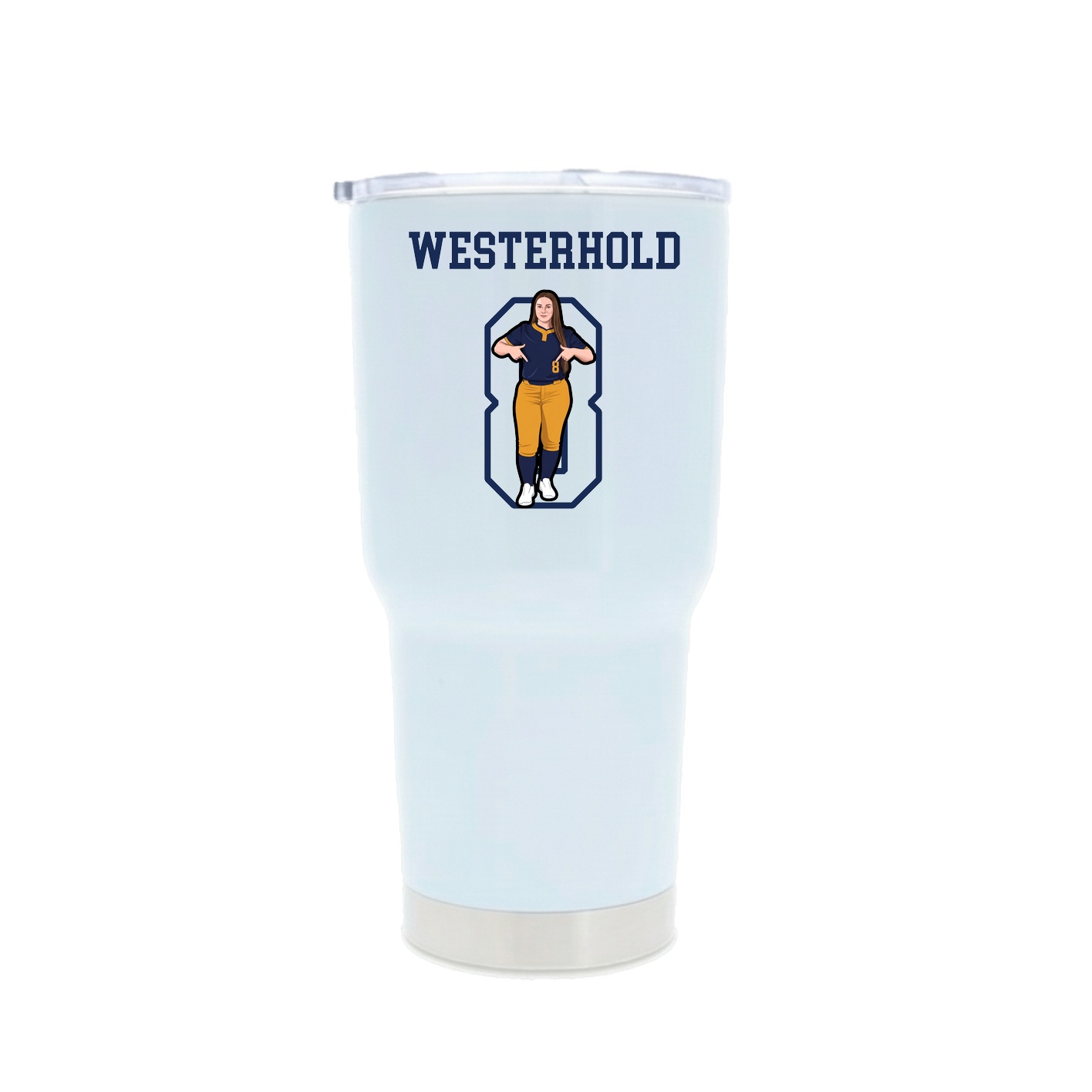 30oz Stainless Steel Tumbler — Shirsey in White