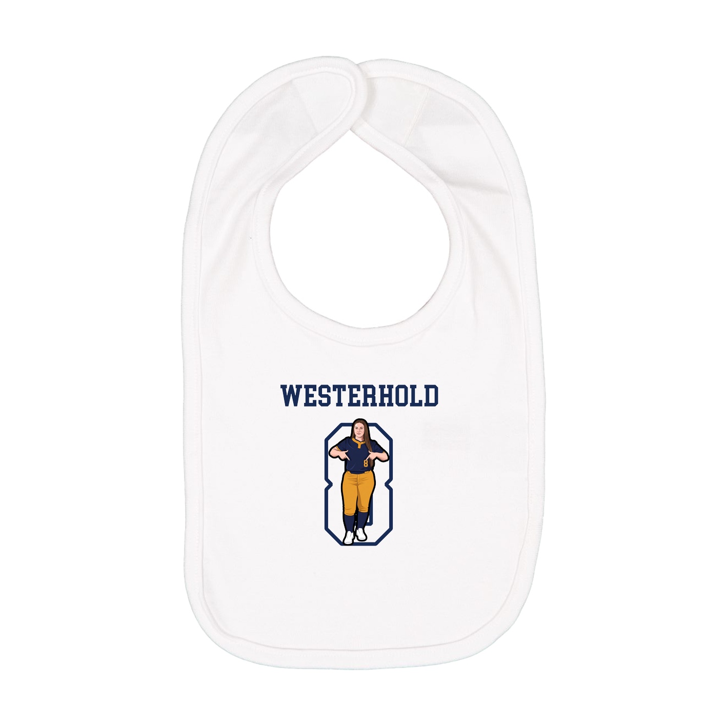Infant Bib — Shirsey in White