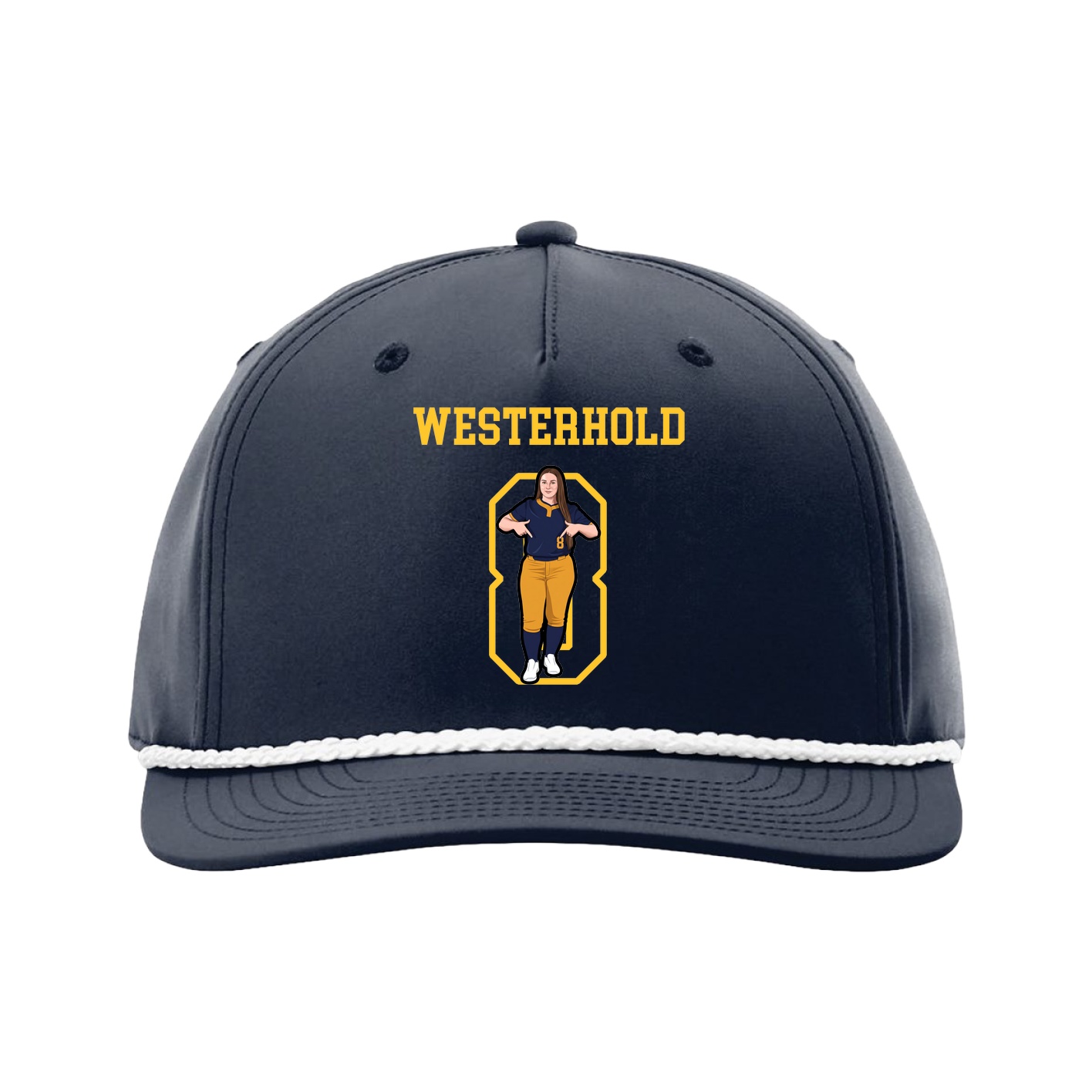 Five-Panel Classic Rope Cap — Shirsey in Navy