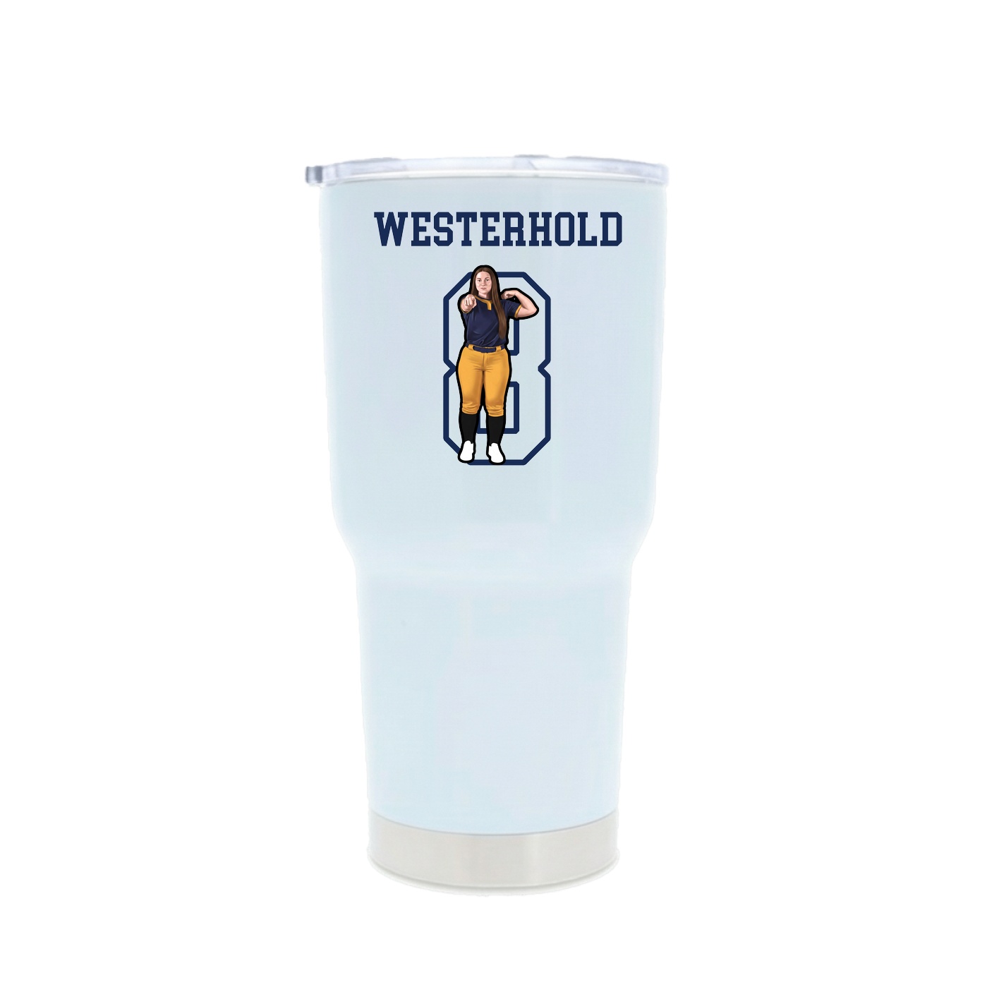 30oz Stainless Steel Tumbler — Shirsey in White