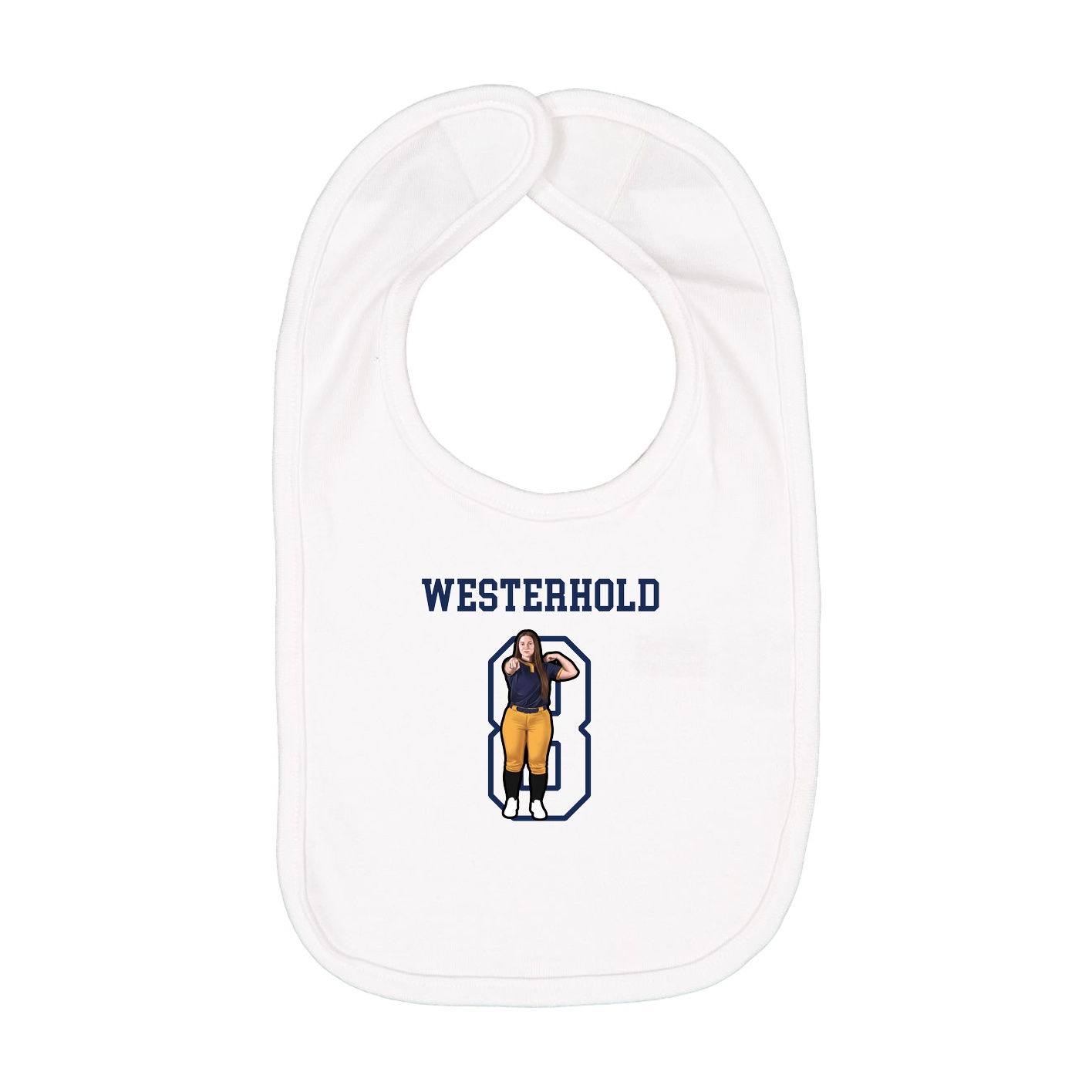 Infant Bib — Shirsey in White