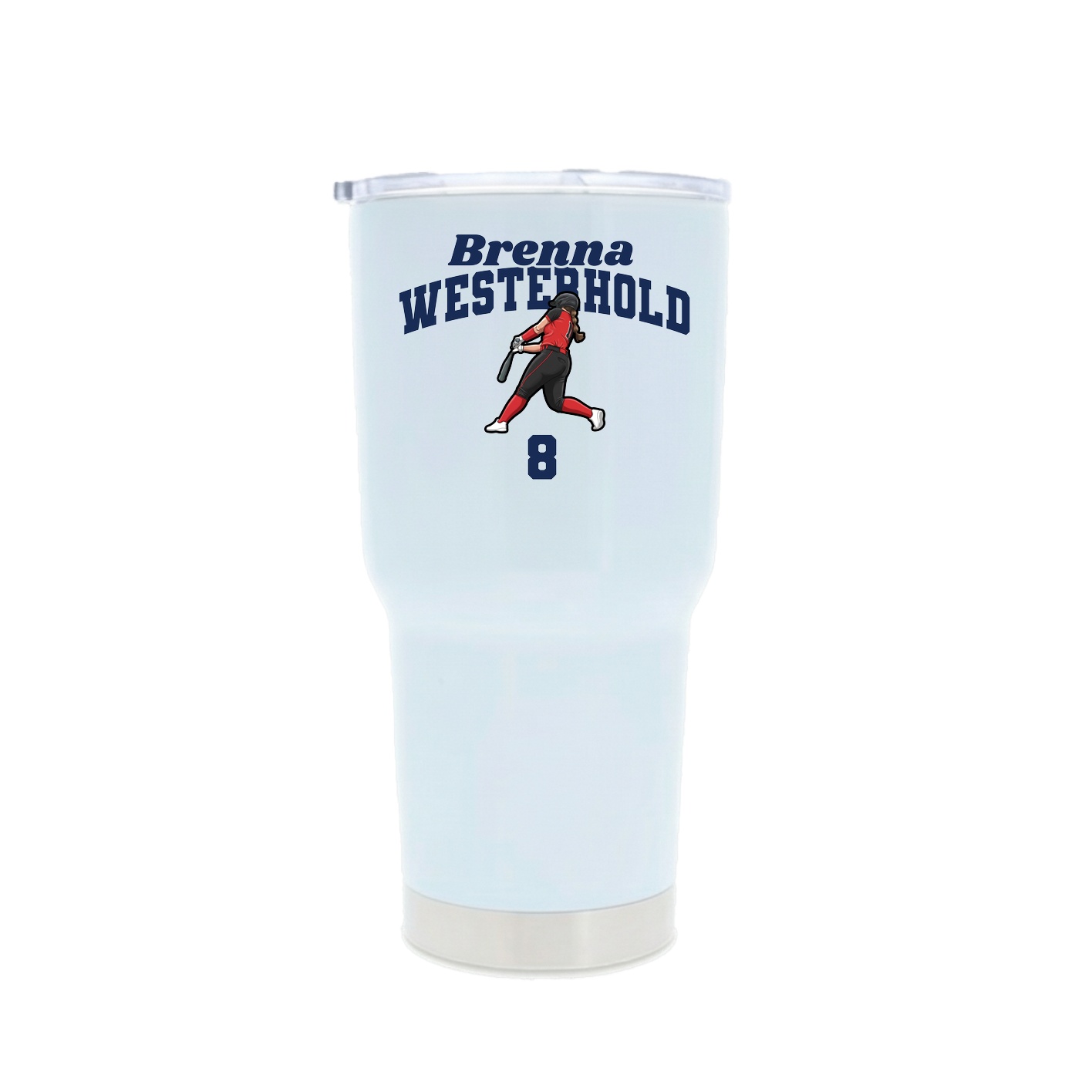 30oz Stainless Steel Tumbler — Signature Arch in White