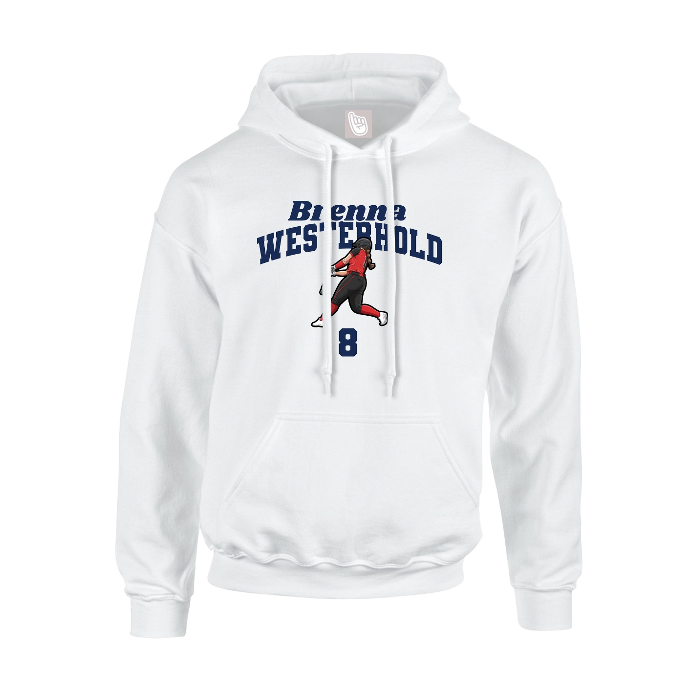 Youth Hoodie — Signature Arch in White