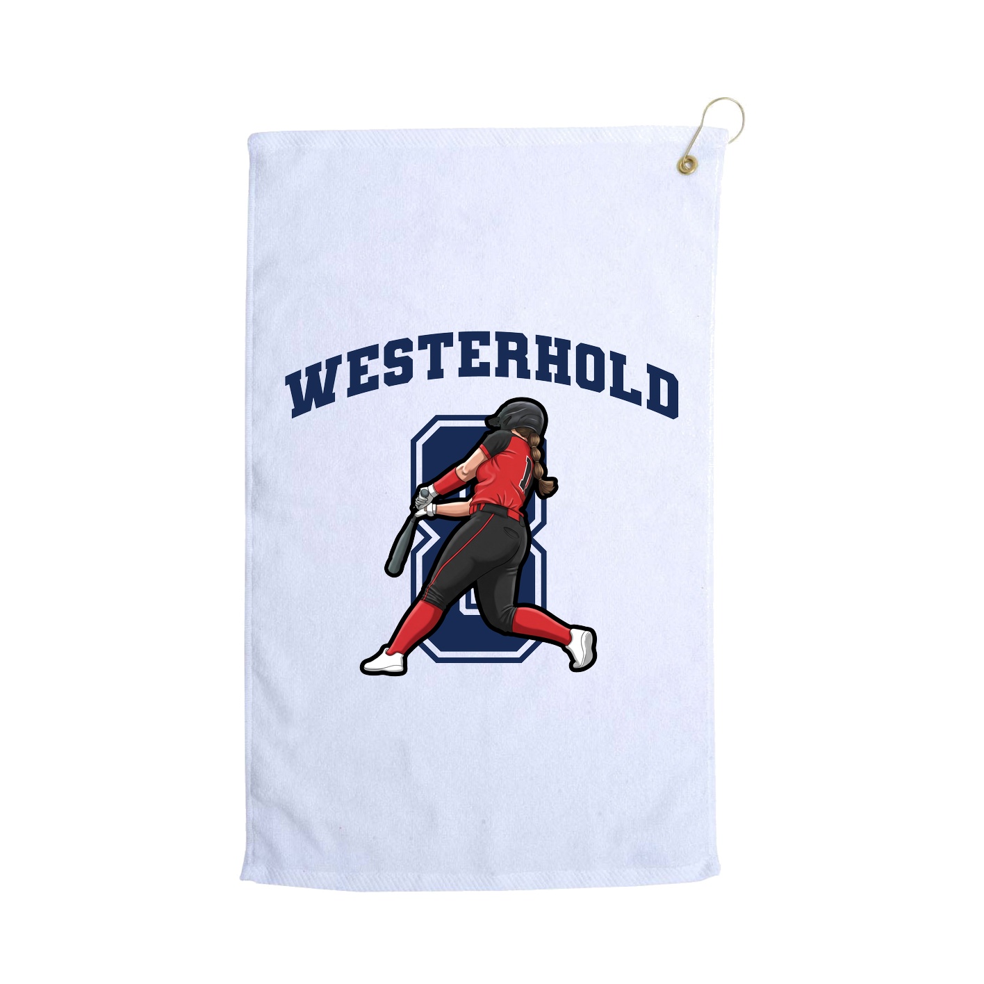 Golf Towel — Number in White