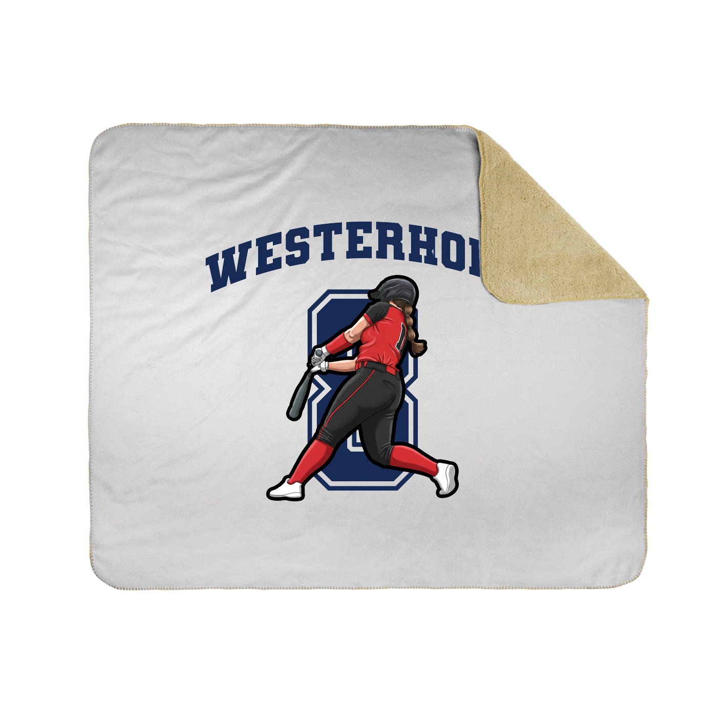 Throw Blanket — Number in White