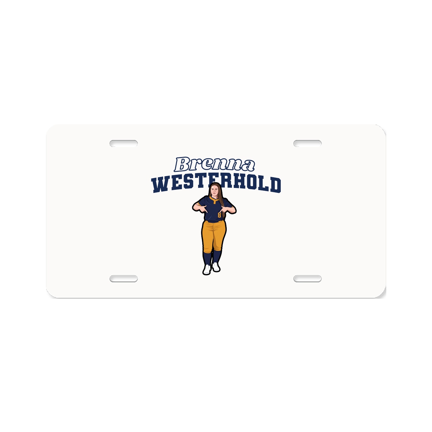 License Plate — Name Arch in Classic