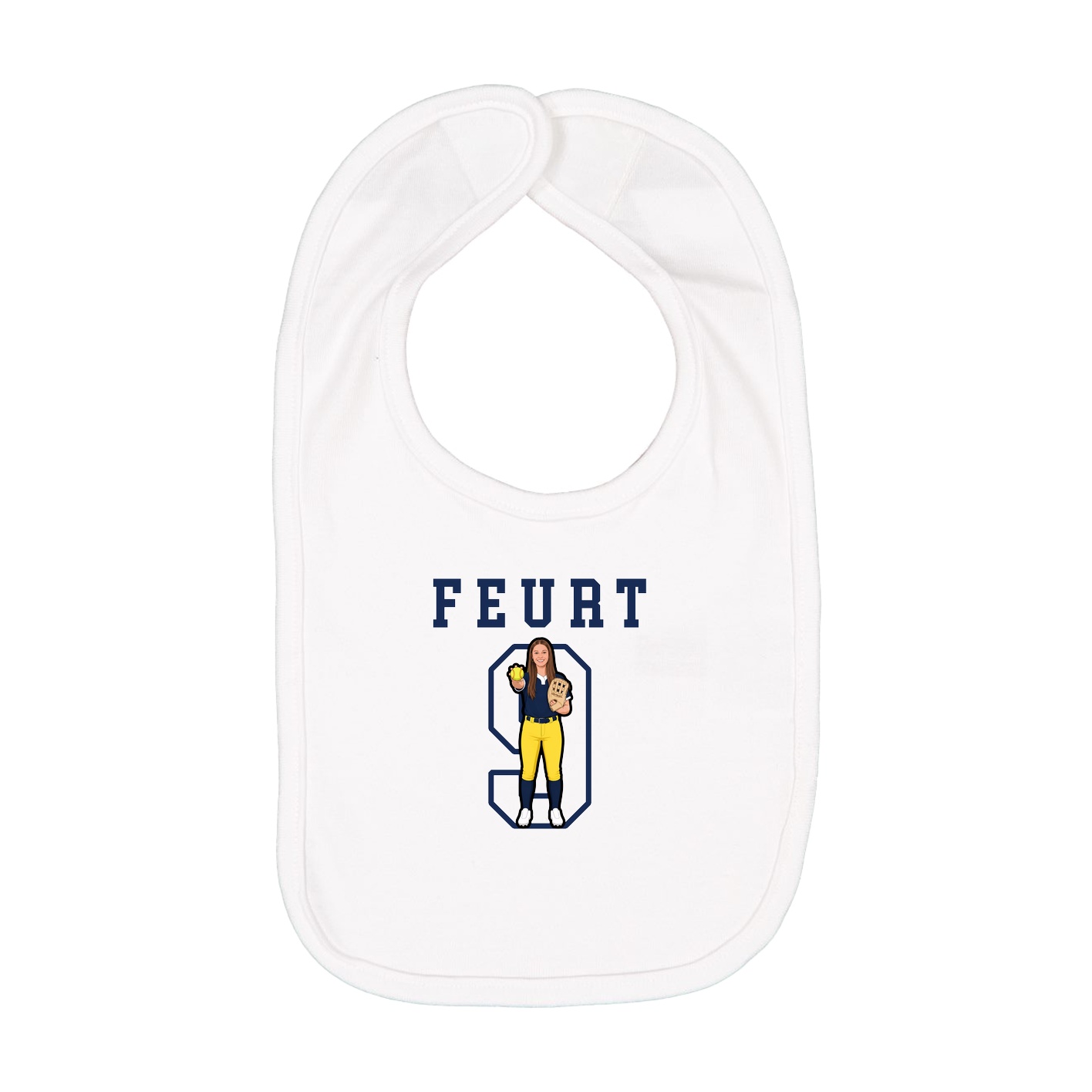 Infant Bib — Shirsey in White
