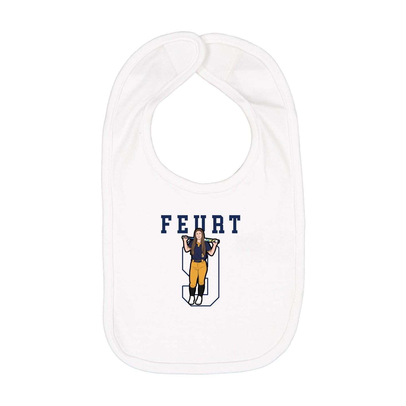 Infant Bib — Shirsey in White