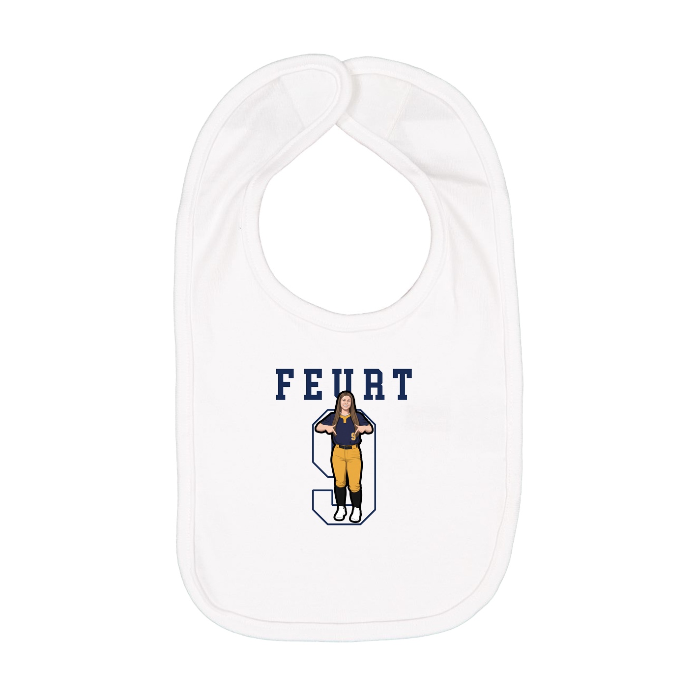 Infant Bib — Shirsey in White