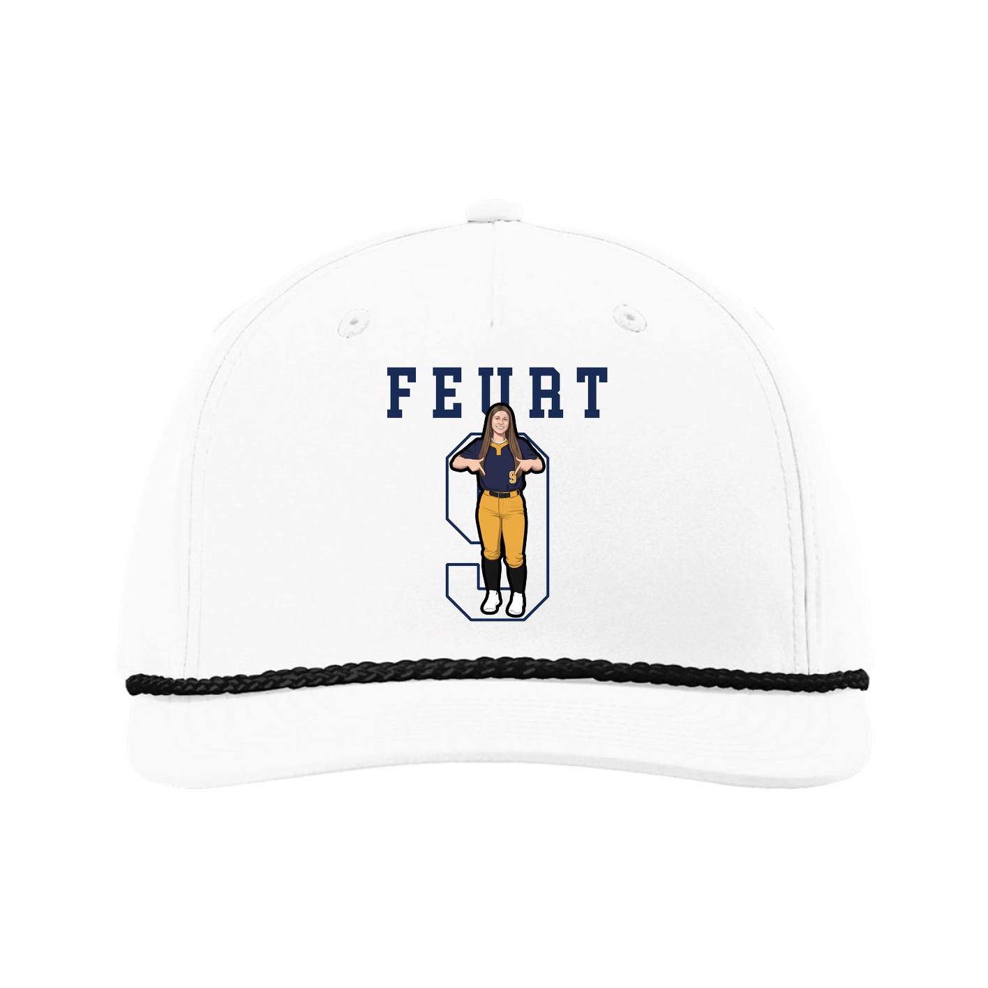 Five-Panel Classic Rope Cap — Shirsey in White