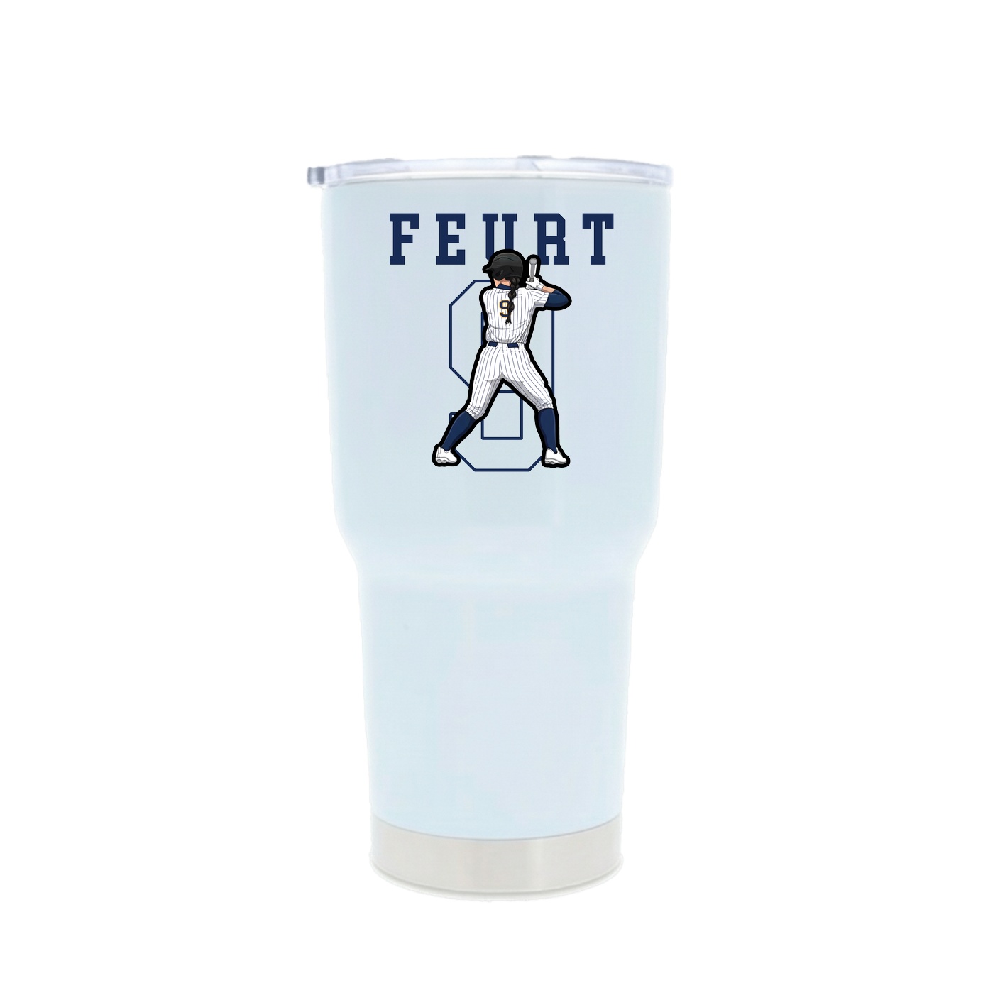 30oz Stainless Steel Tumbler — Shirsey in White