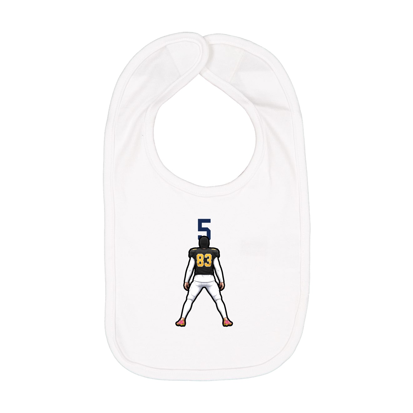 Infant Bib — Number Top in White