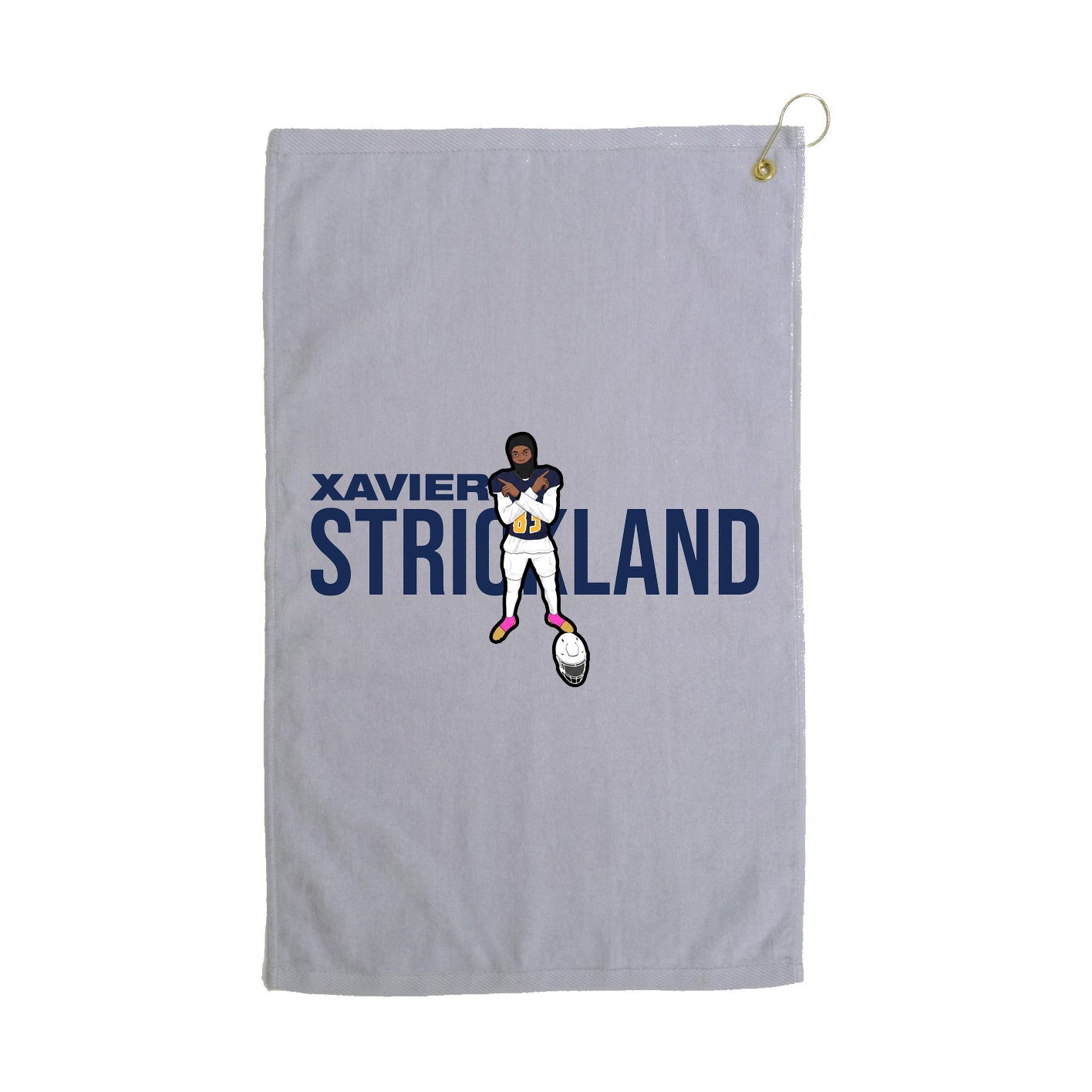 Golf Towel — Player Name in Grey