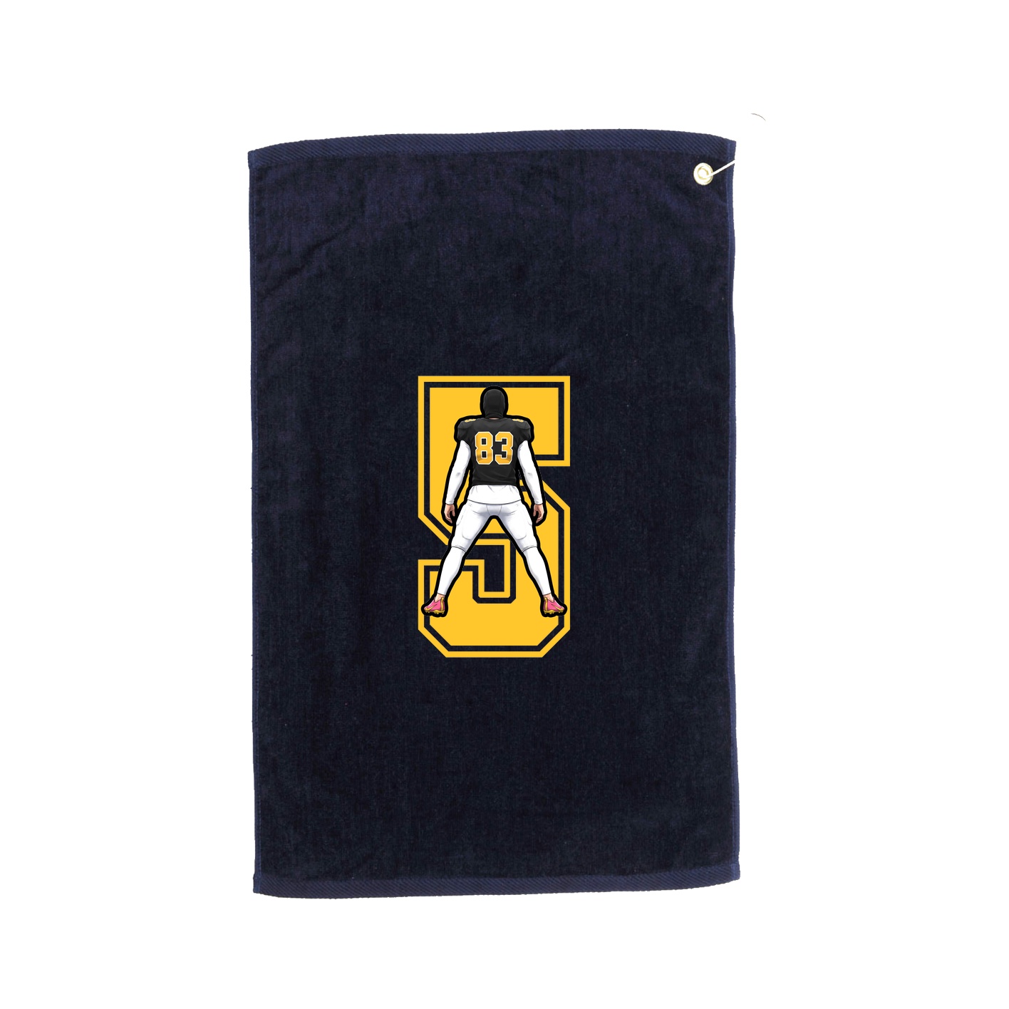 Golf Towel — Number in Navy