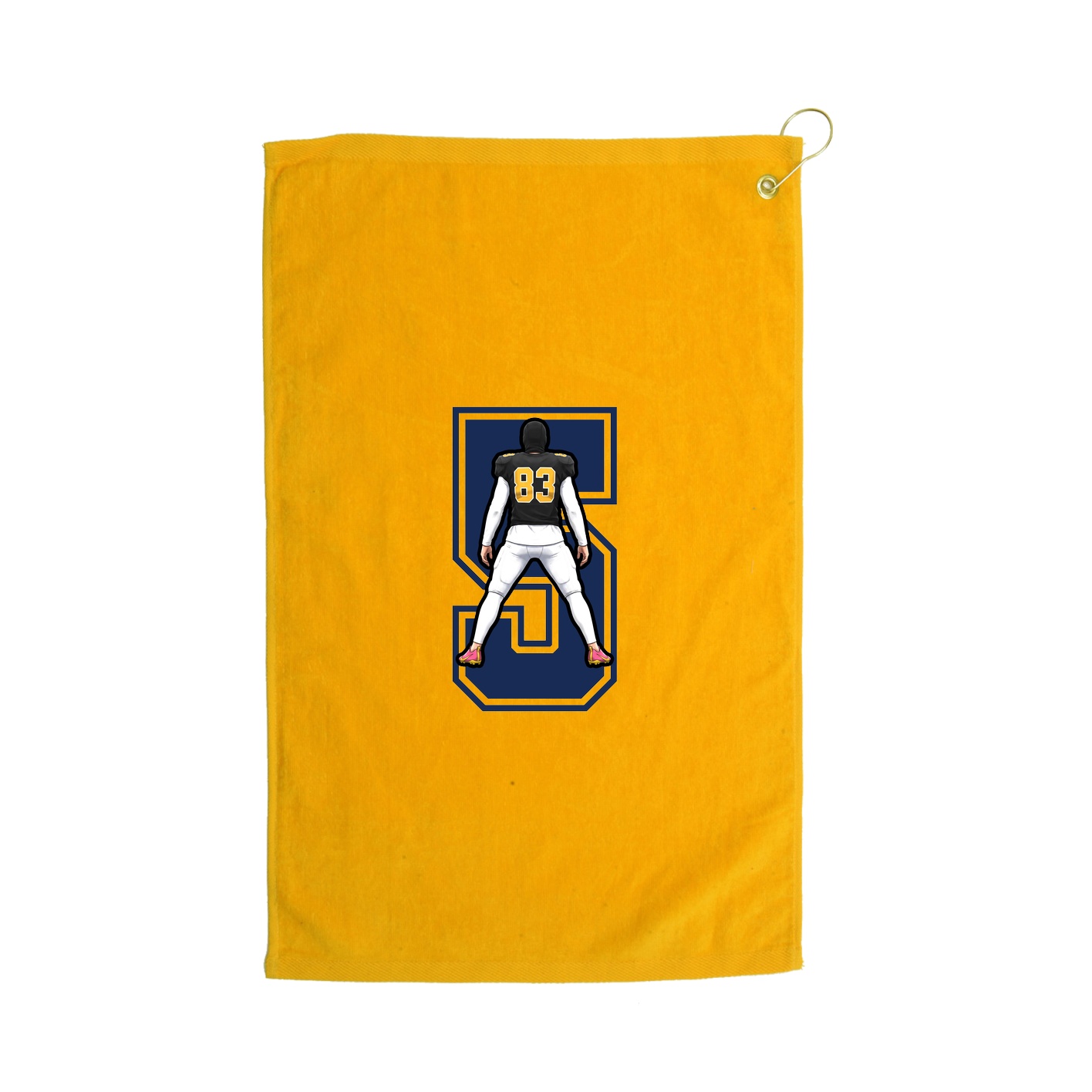 Golf Towel — Number in Gold