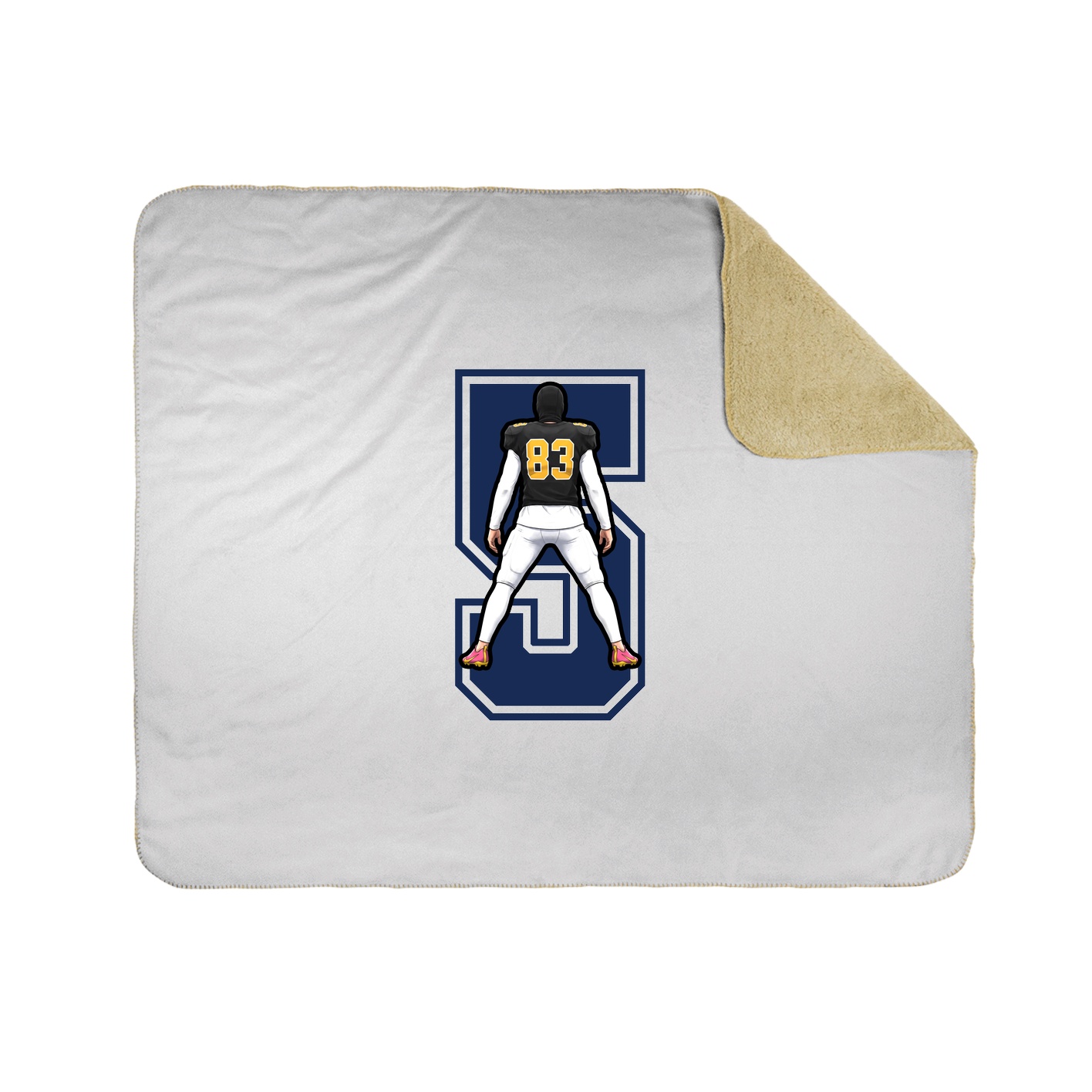 Throw Blanket — Number in White
